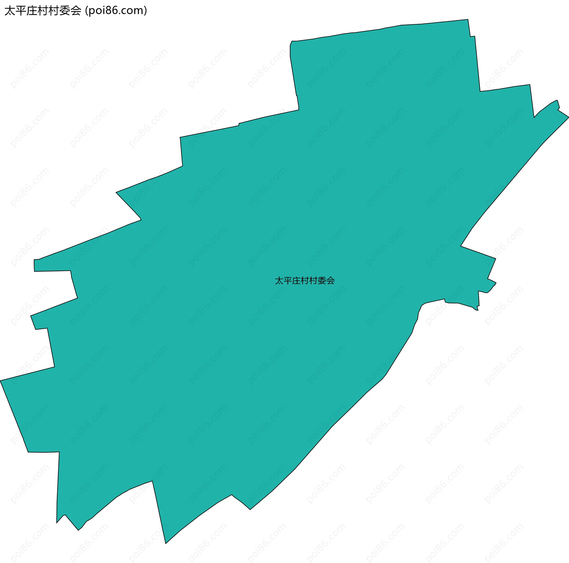 太平庄村村委会边界地图