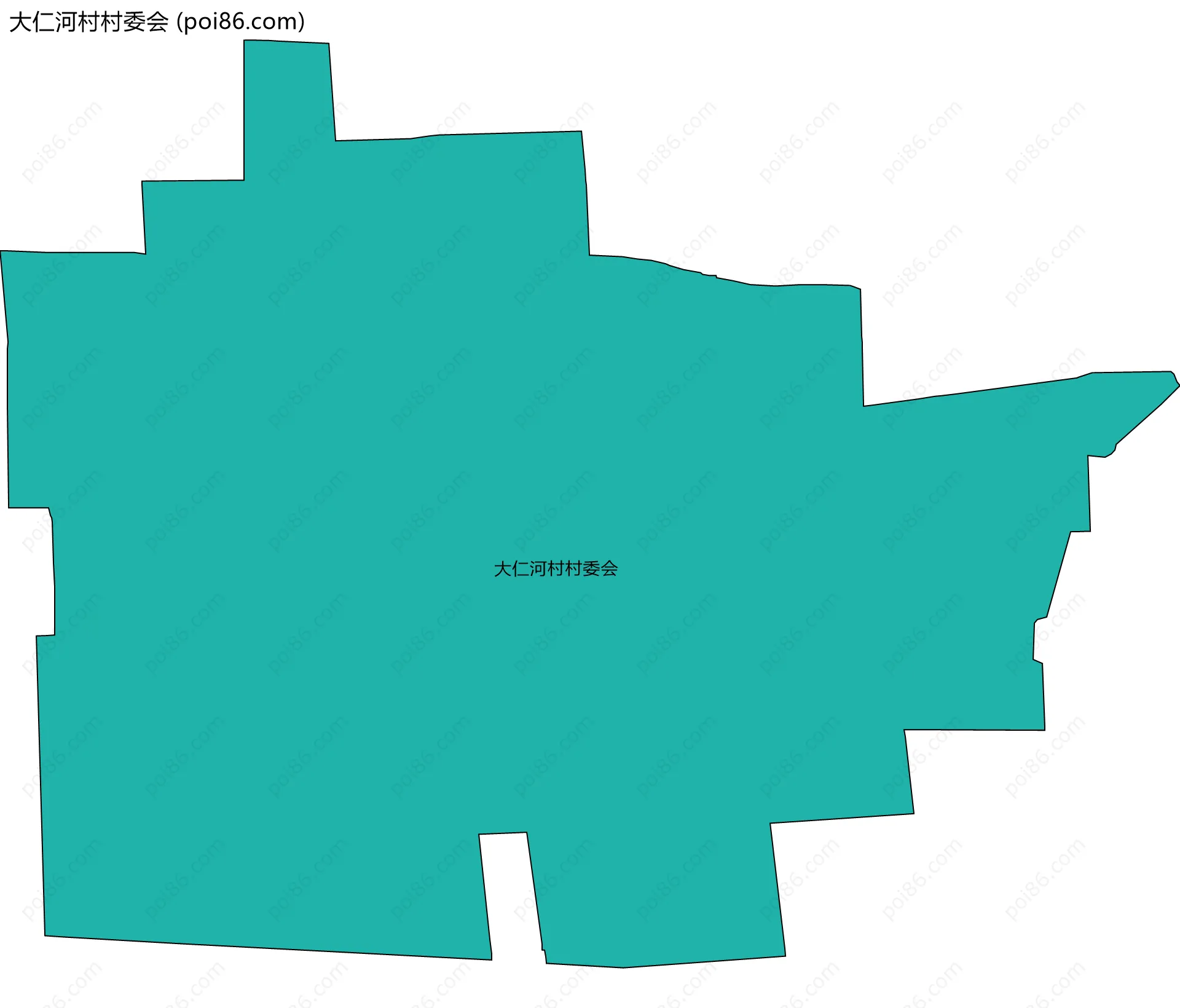 大仁河村村委会边界地图