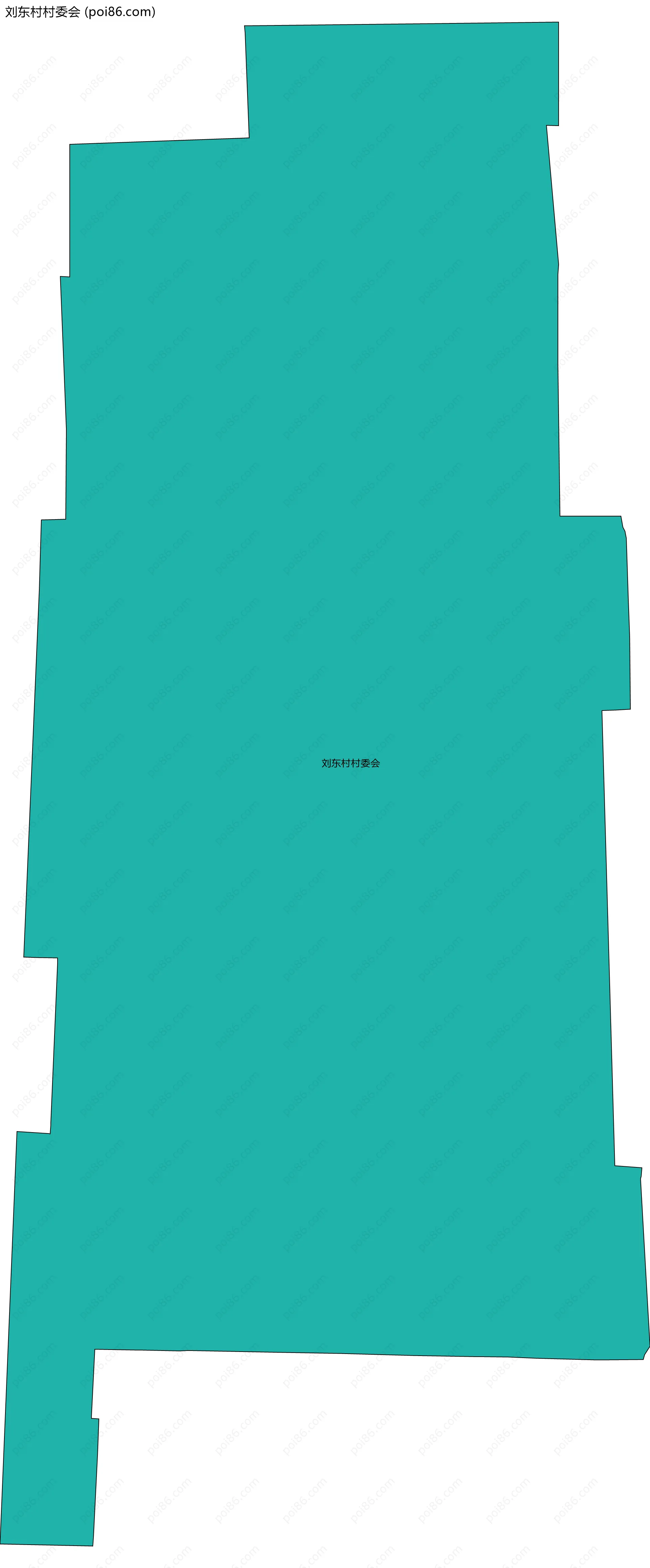 刘东村村委会边界地图