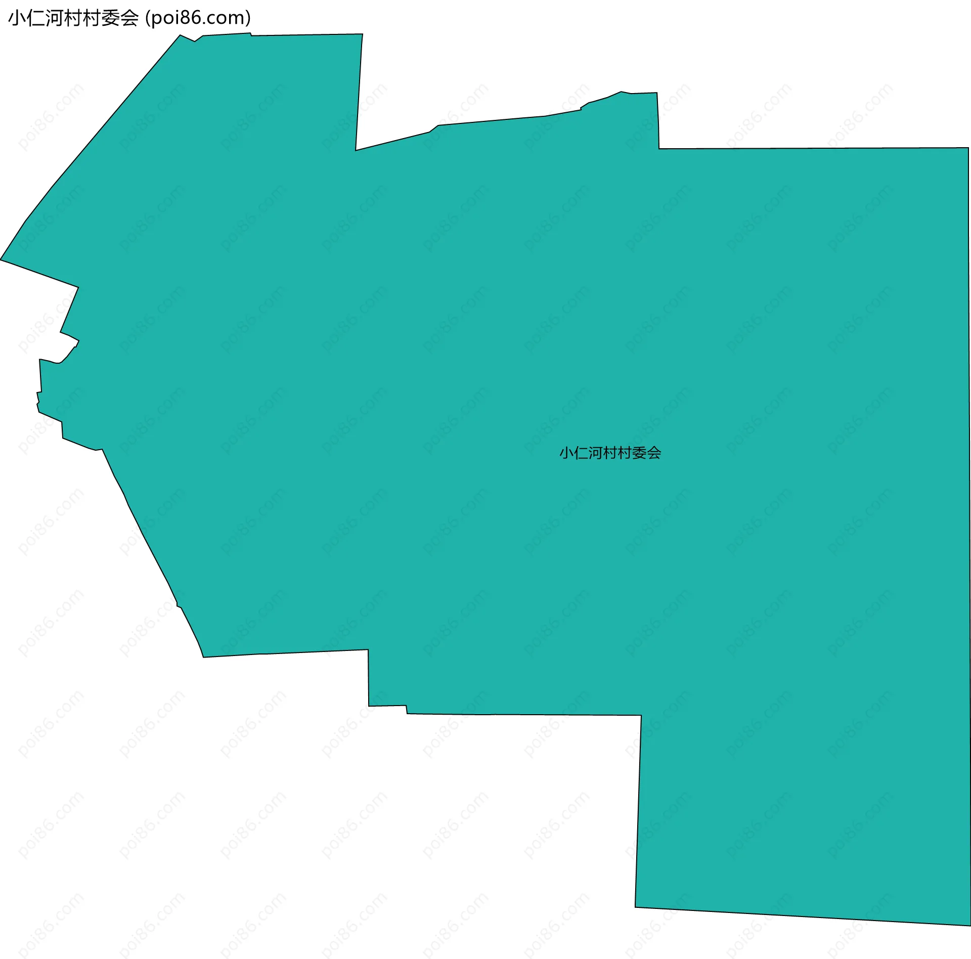 小仁河村村委会边界地图