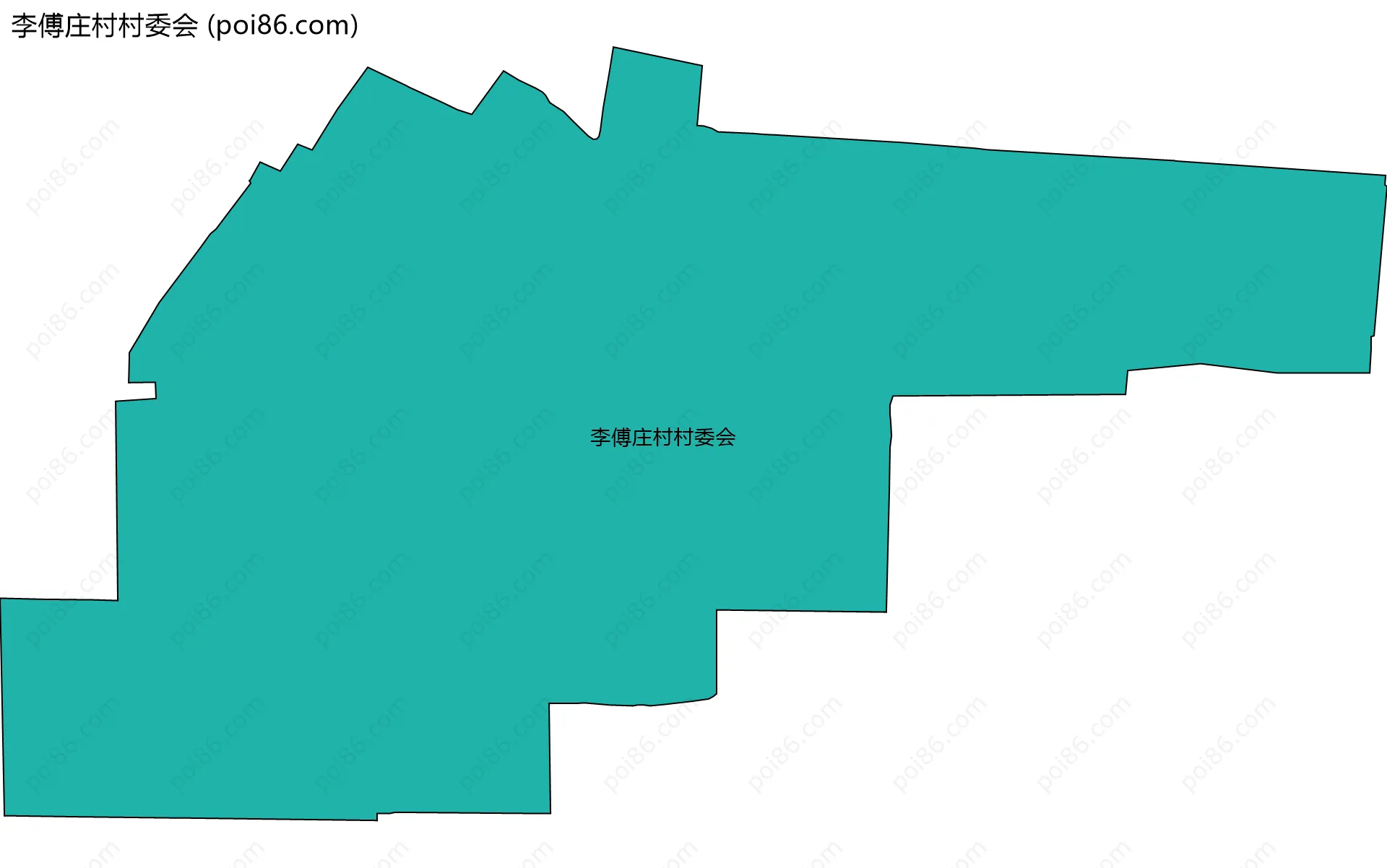 李傅庄村村委会边界地图