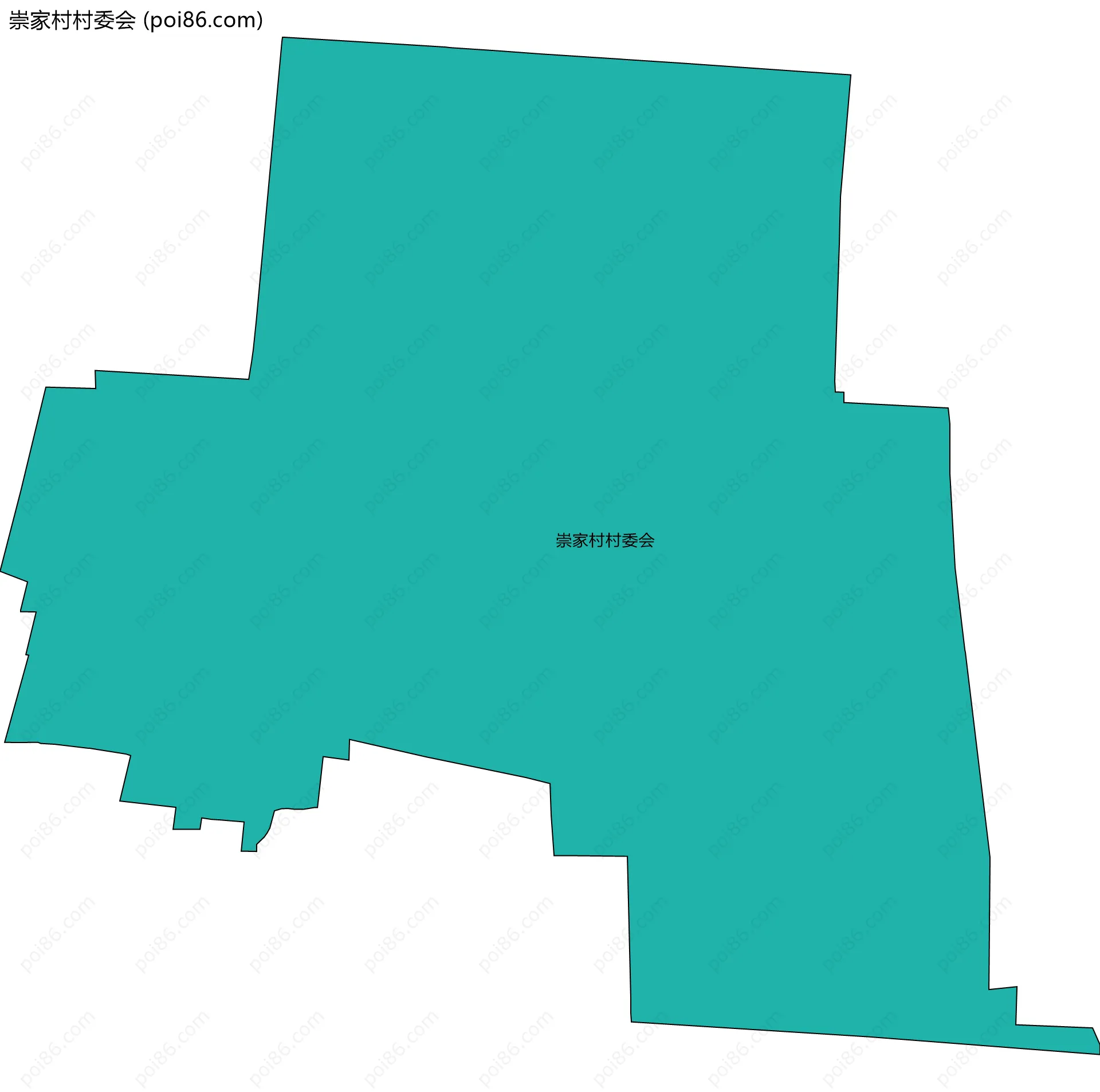 崇家村村委会边界地图