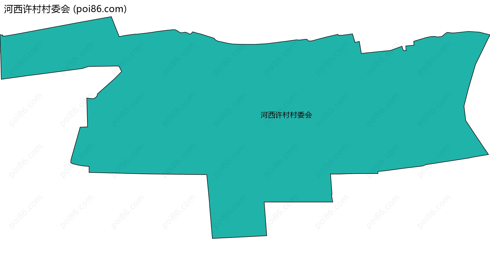 河西许村村委会边界地图