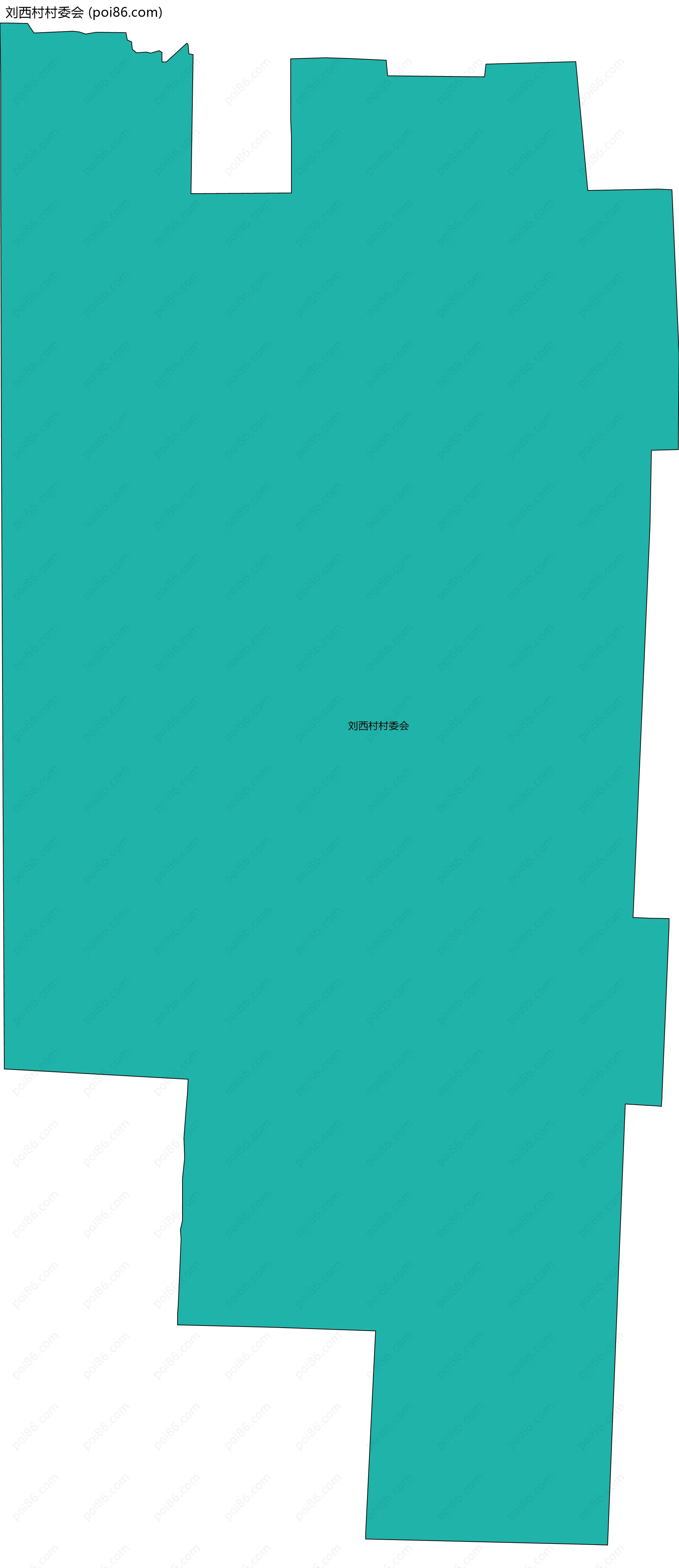 刘西村村委会边界地图