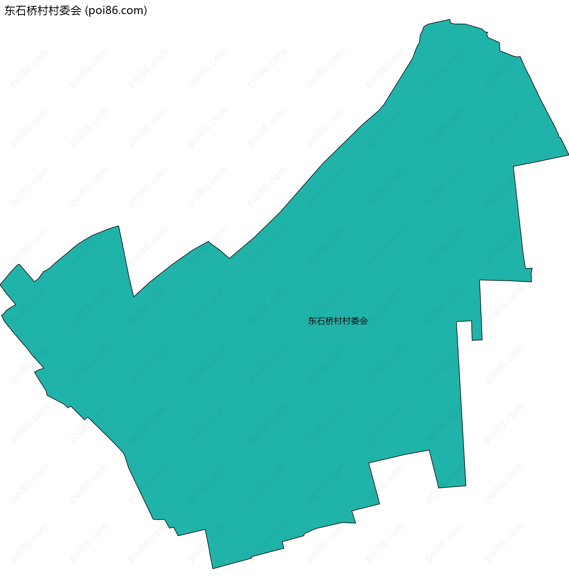 东石桥村村委会边界地图