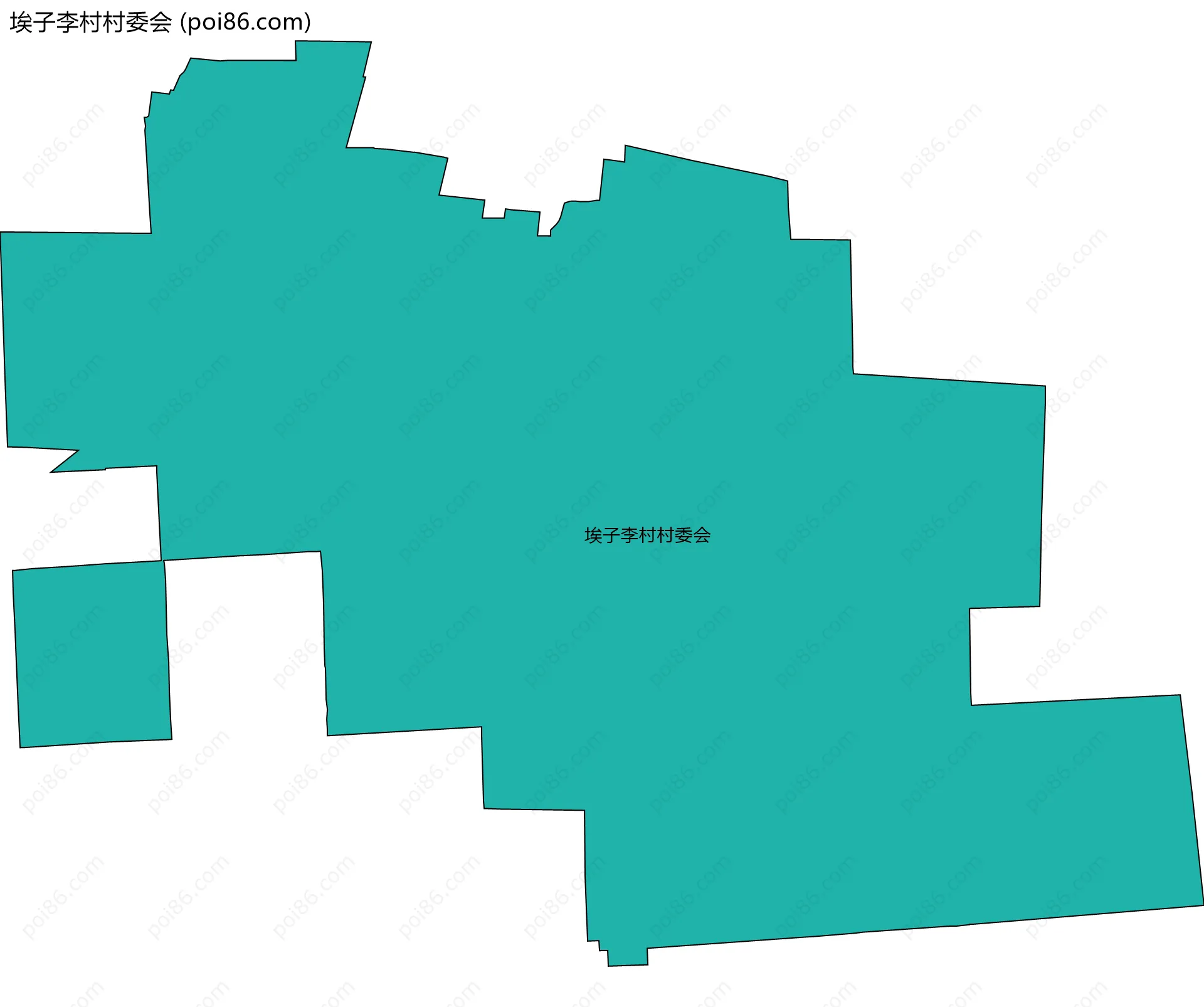 埃子李村村委会边界地图