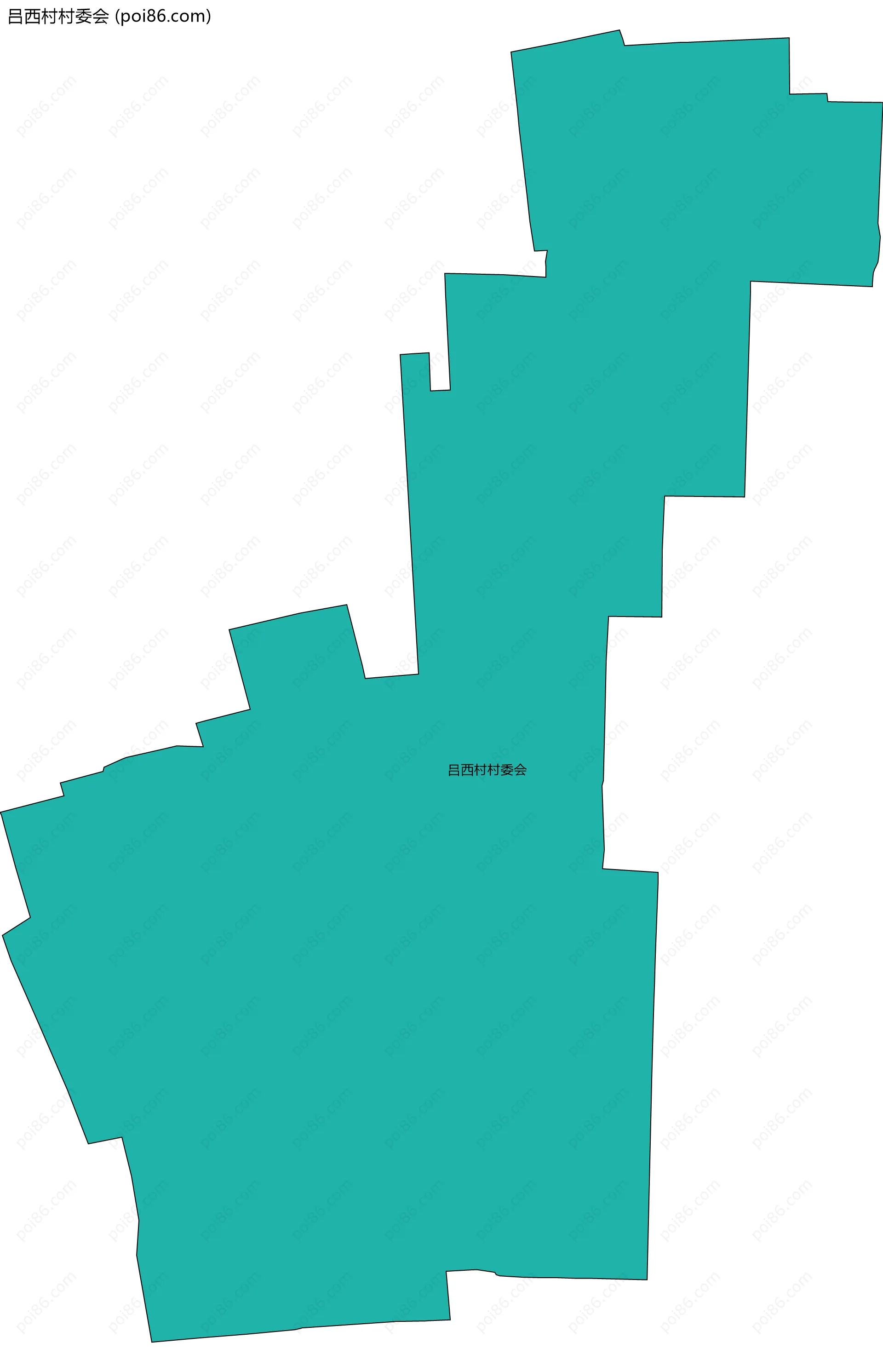 吕西村村委会边界地图