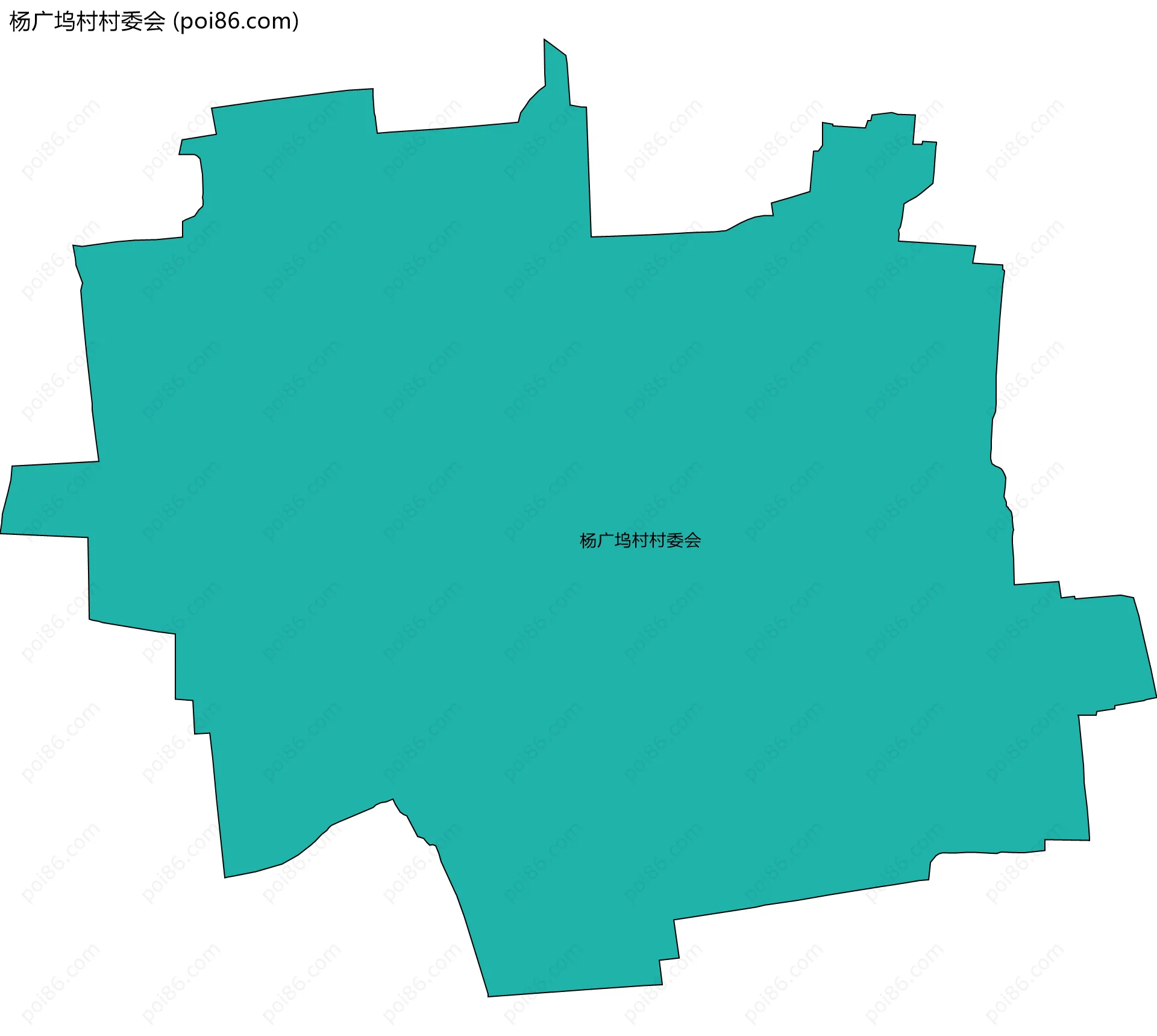 杨广坞村村委会边界地图