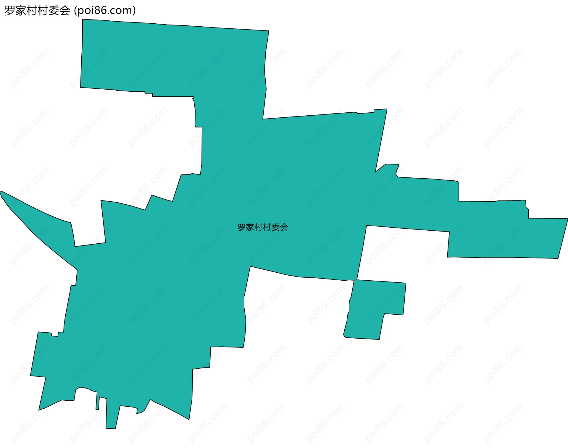罗家村村委会边界地图