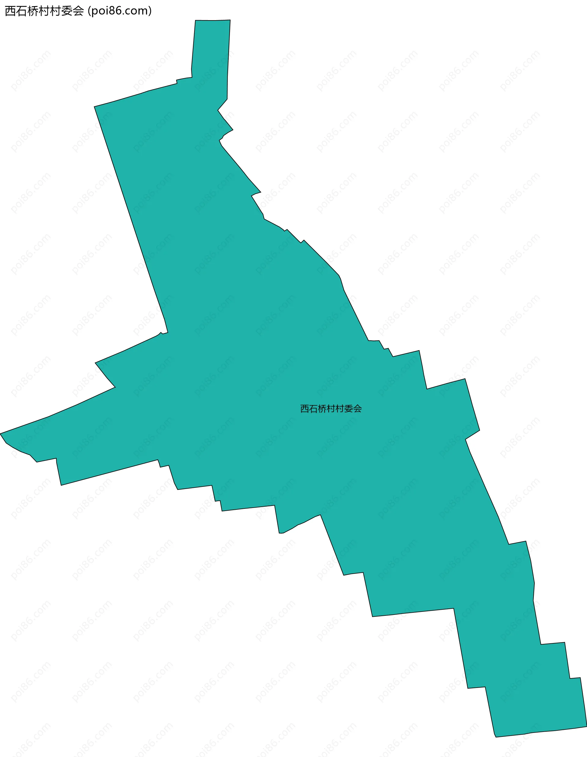 西石桥村村委会边界地图