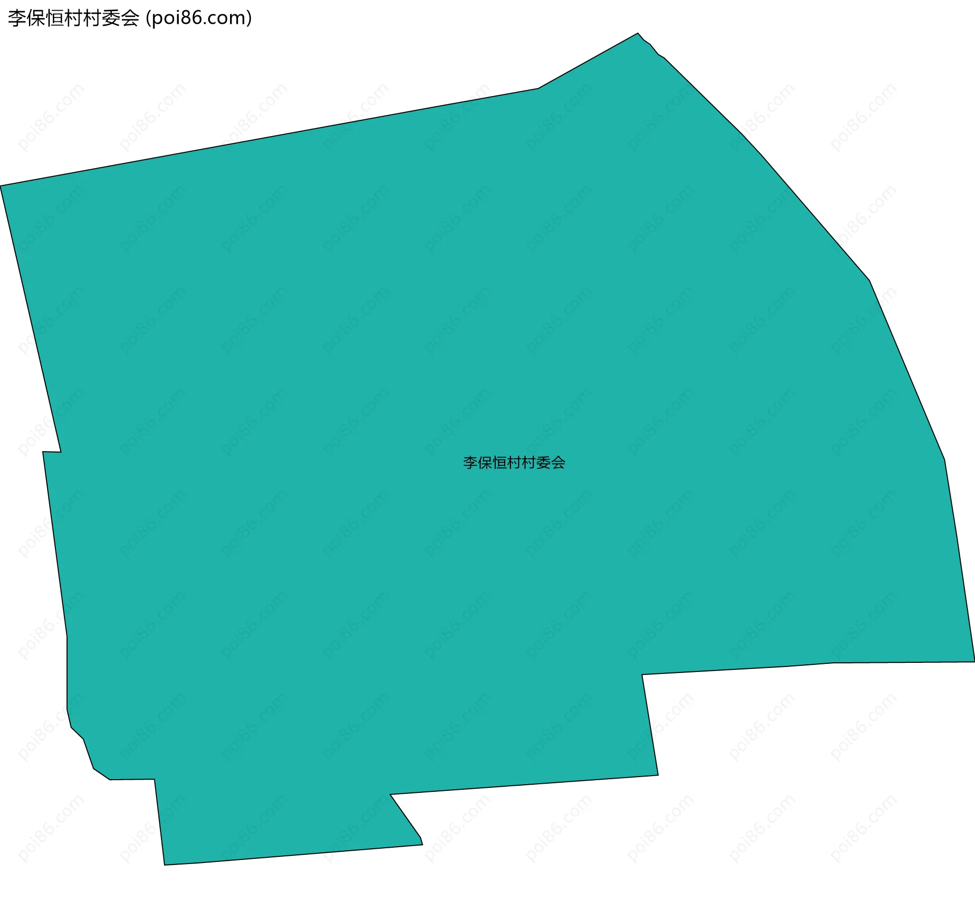 李保恒村村委会边界地图