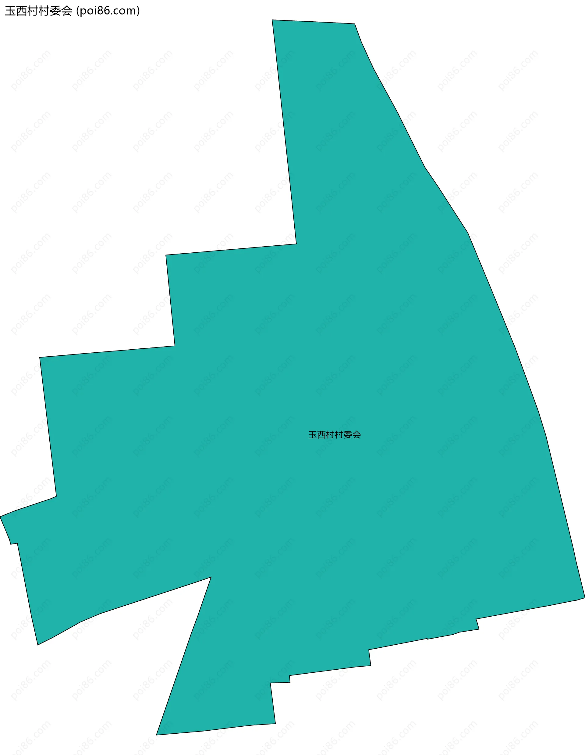 玉西村村委会边界地图