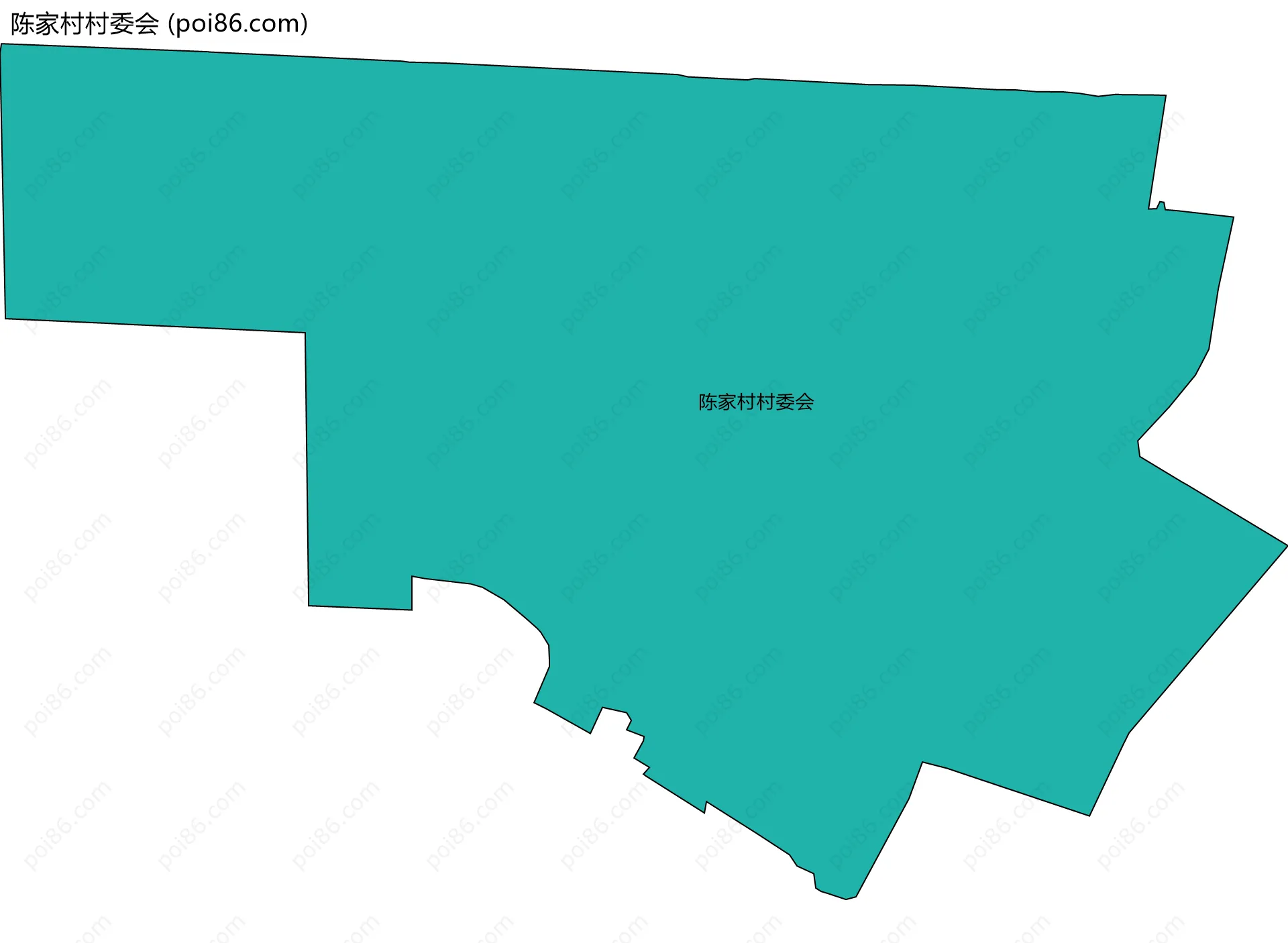 陈家村村委会边界地图