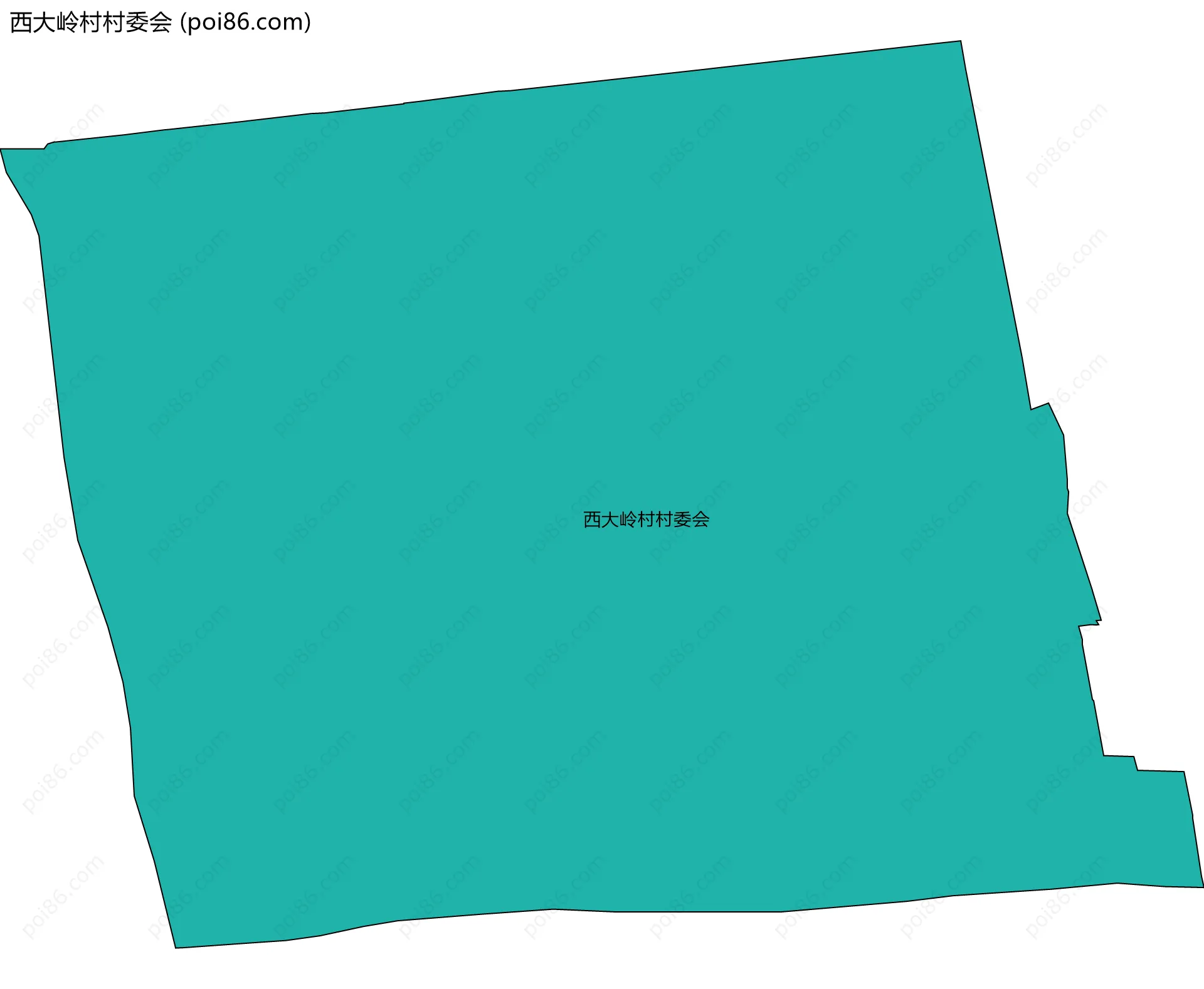 西大岭村村委会边界地图