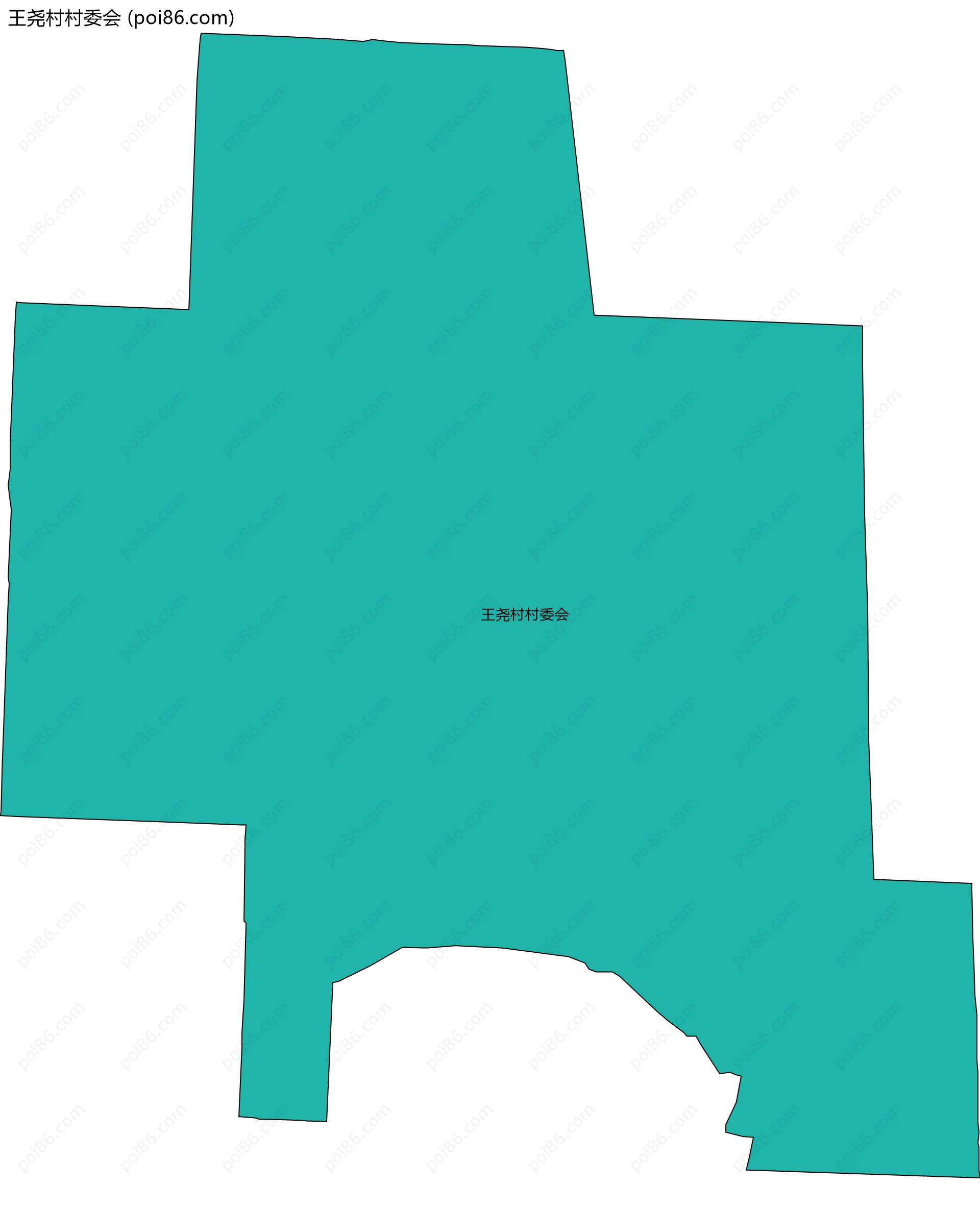 王尧村村委会边界地图