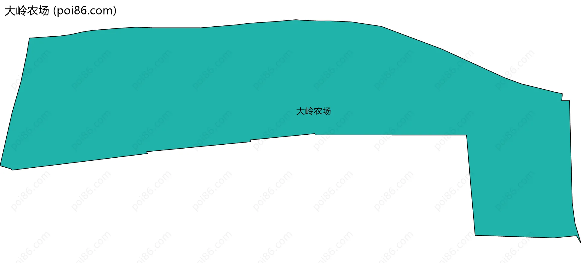 大岭农场边界地图