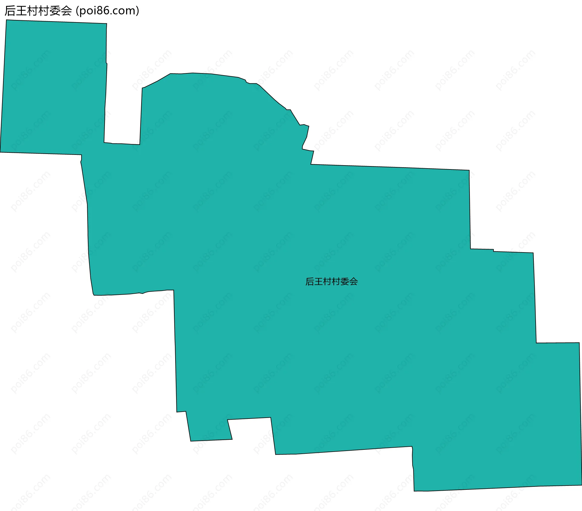 后王村村委会边界地图