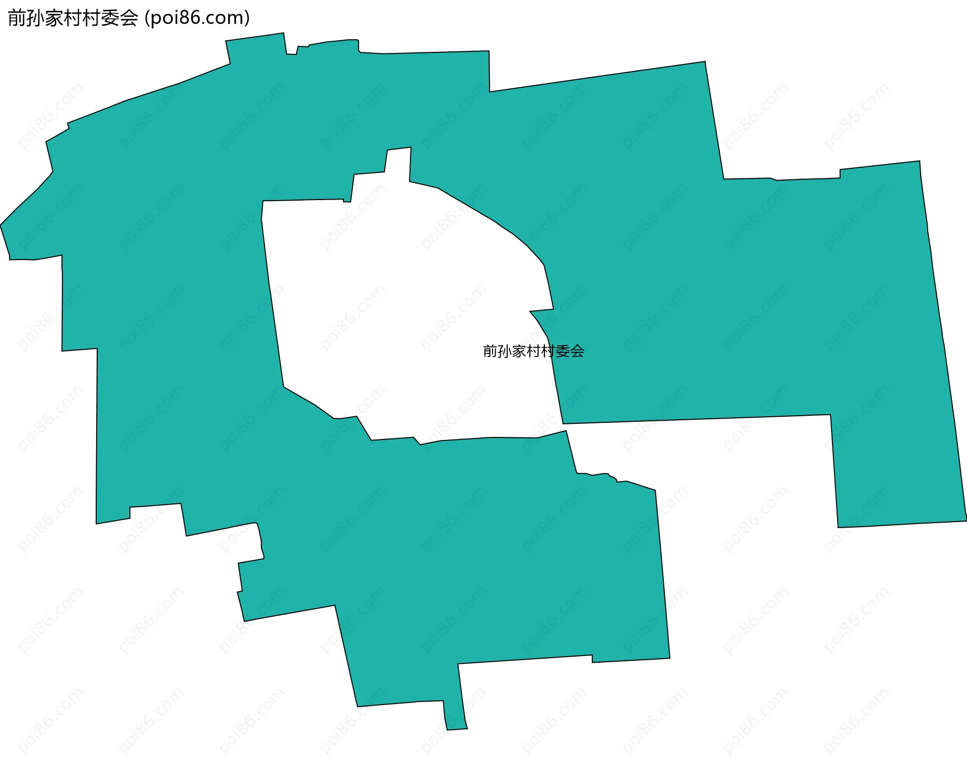 前孙家村村委会边界地图