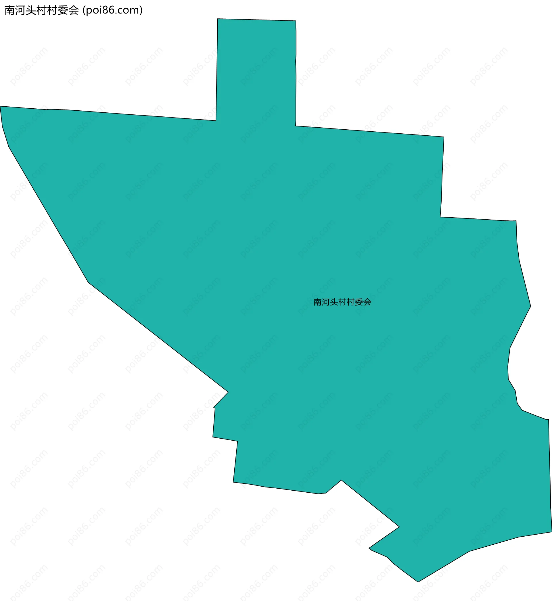 南河头村村委会边界地图