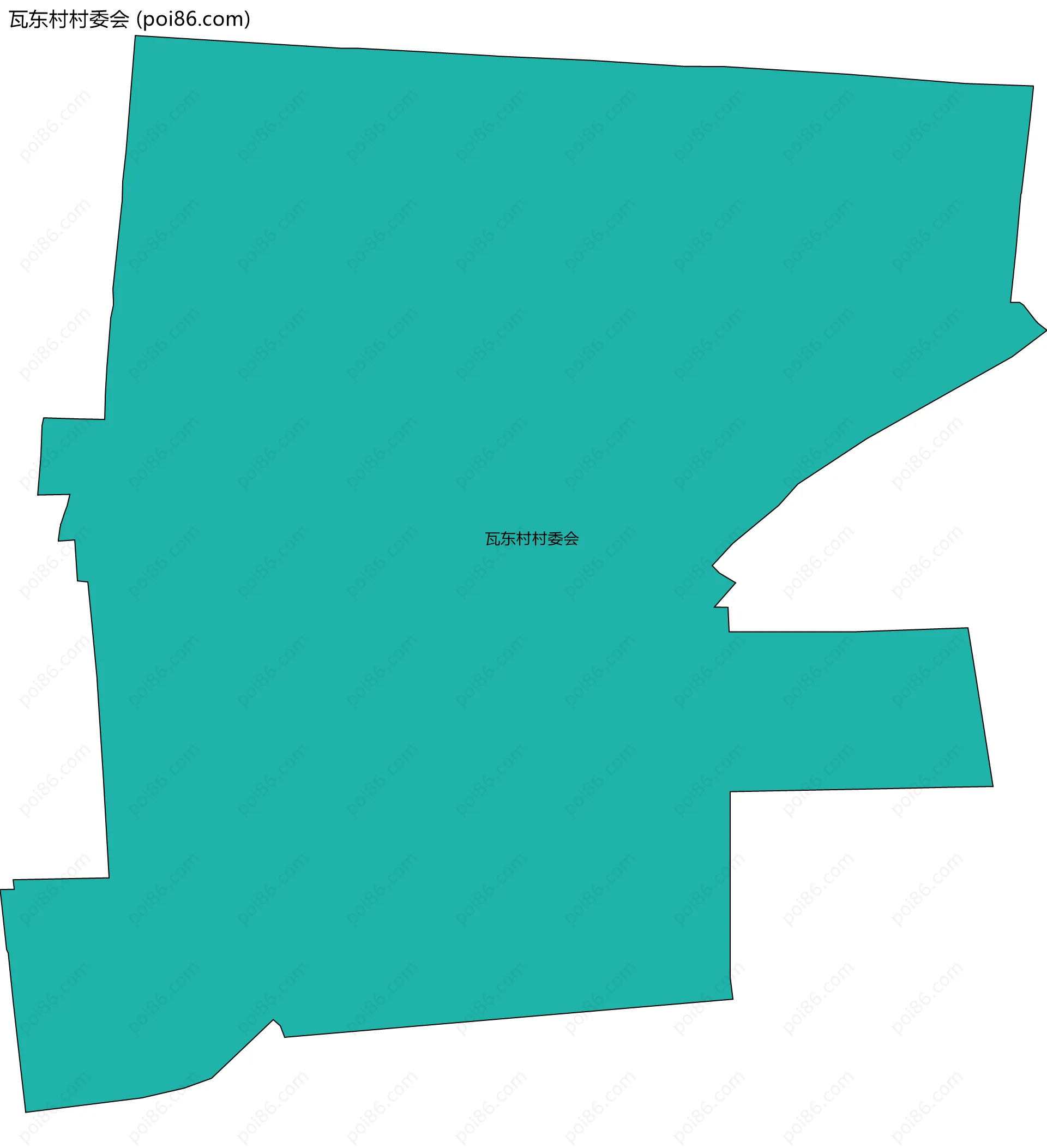 瓦东村村委会边界地图