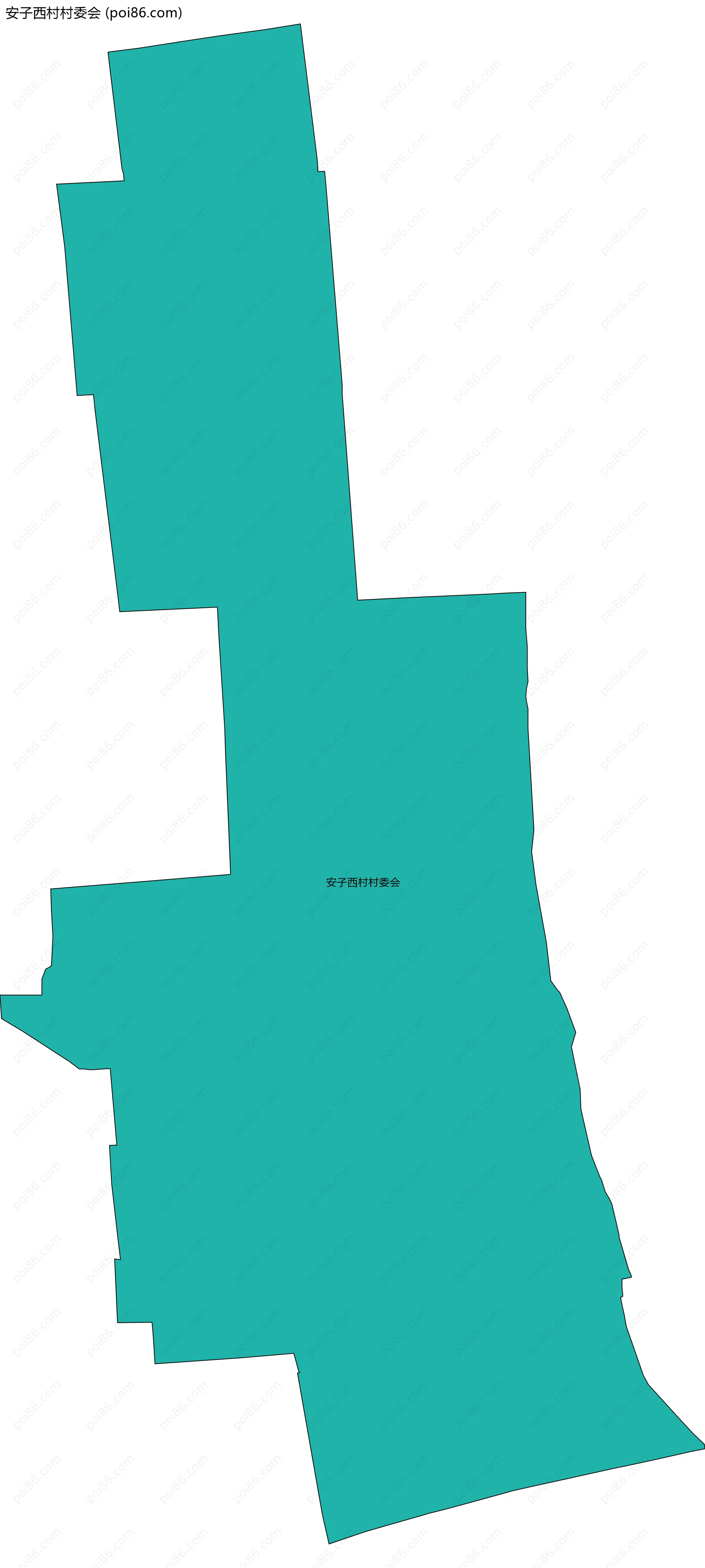 安子西村村委会边界地图