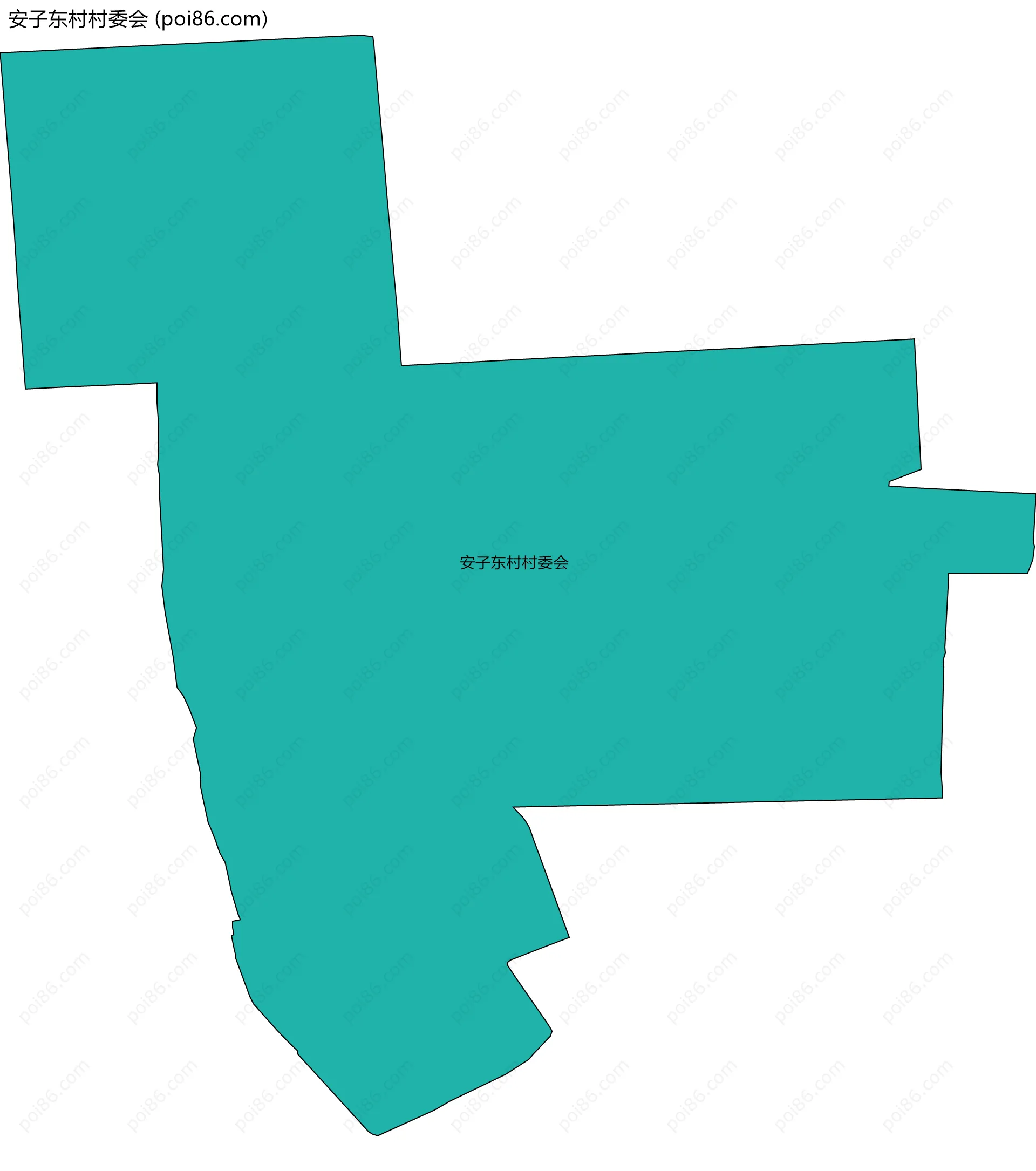 安子东村村委会边界地图