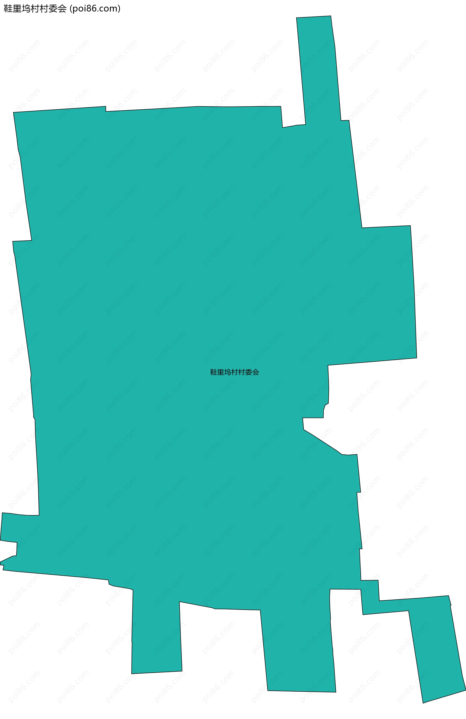鞋里坞村村委会边界地图