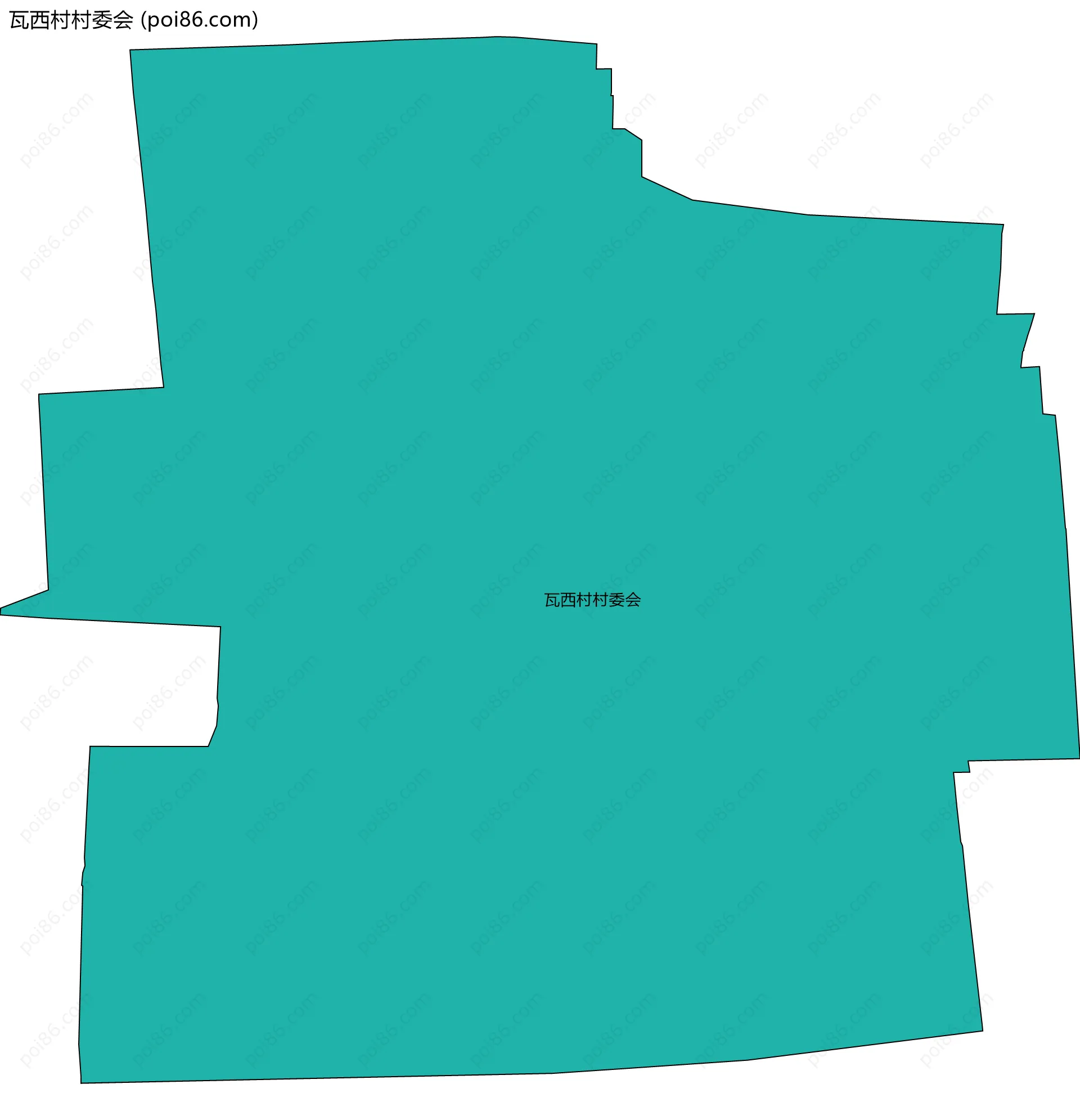 瓦西村村委会边界地图