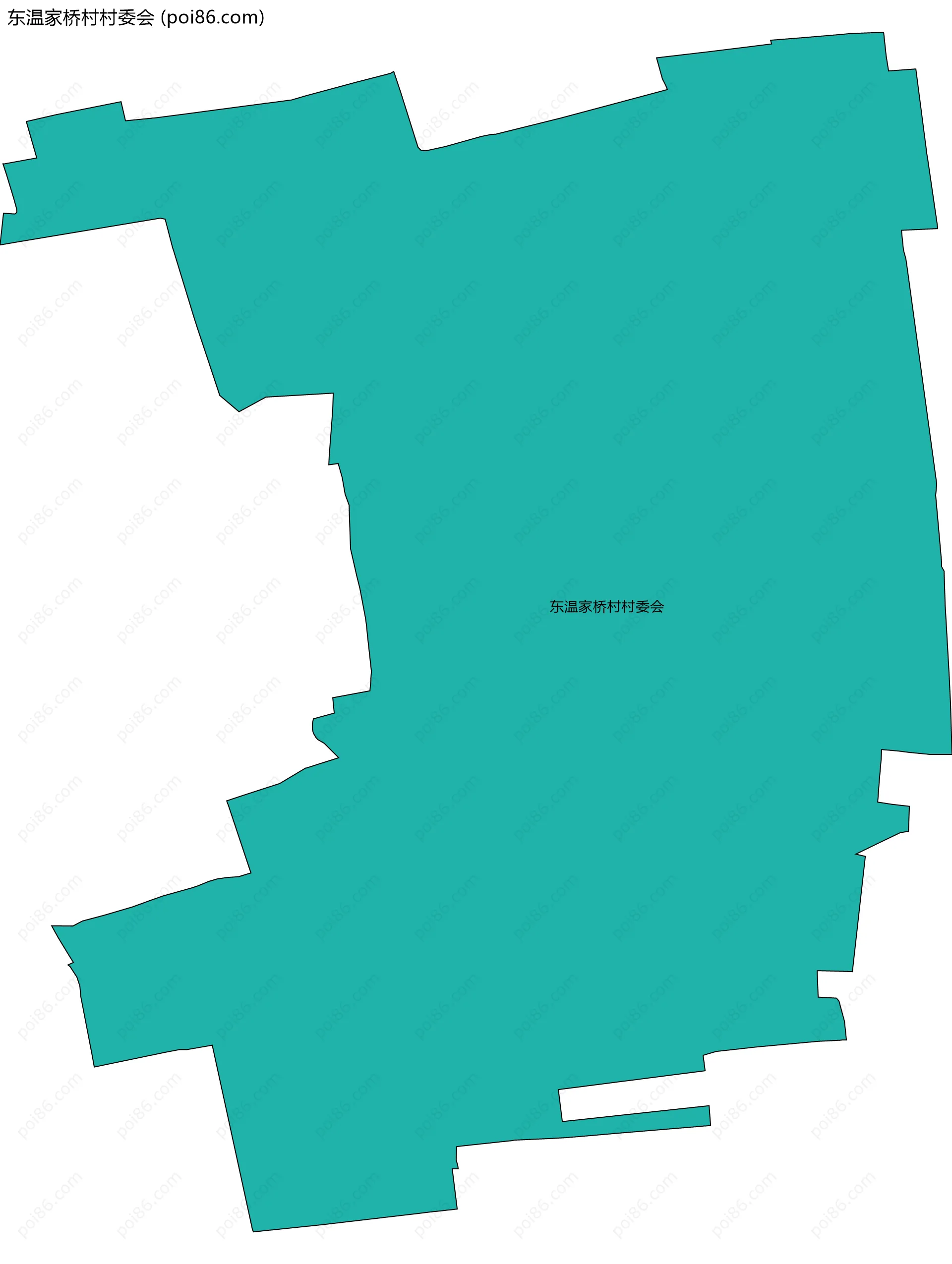 东温家桥村村委会边界地图