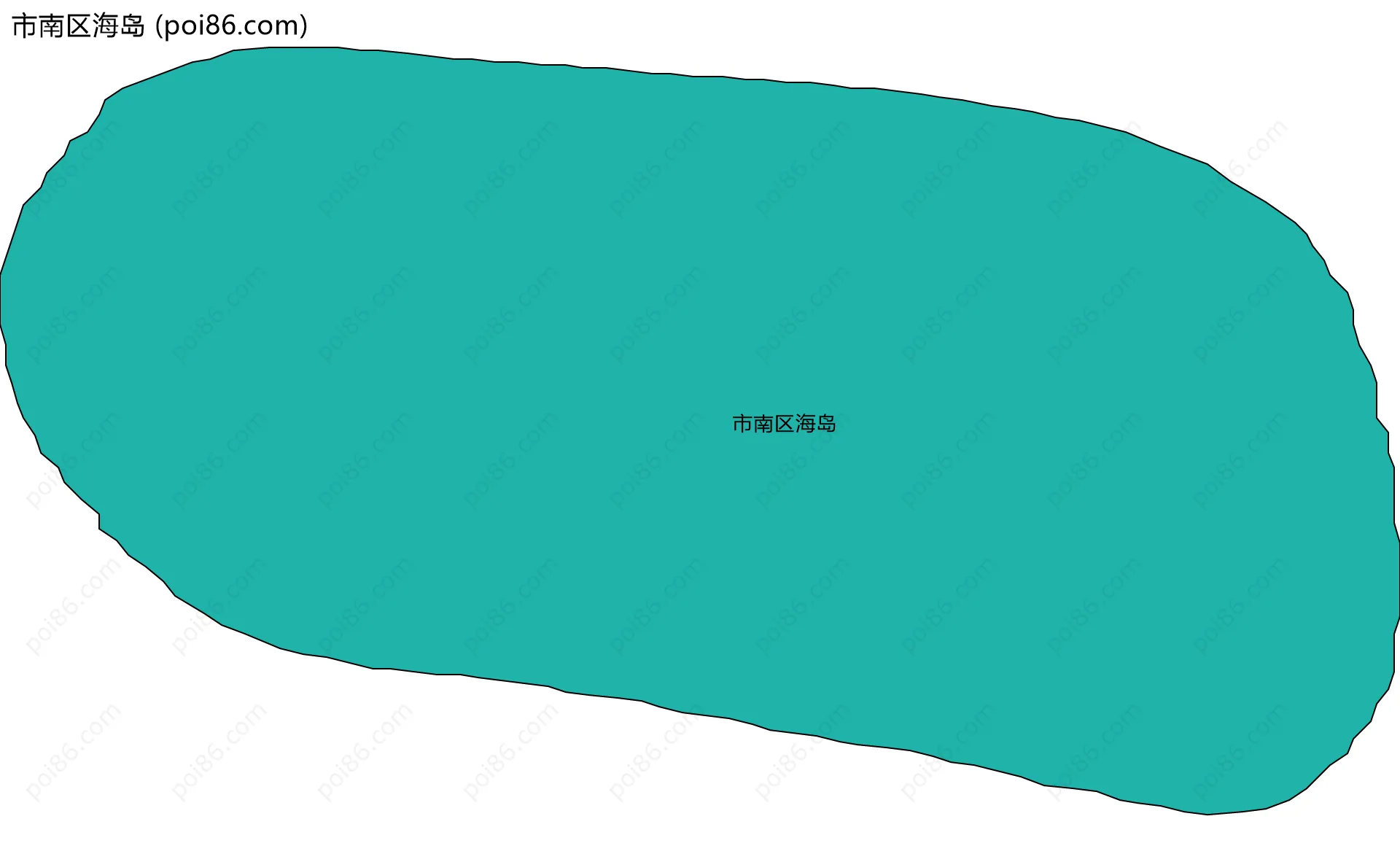 市南区海岛边界地图