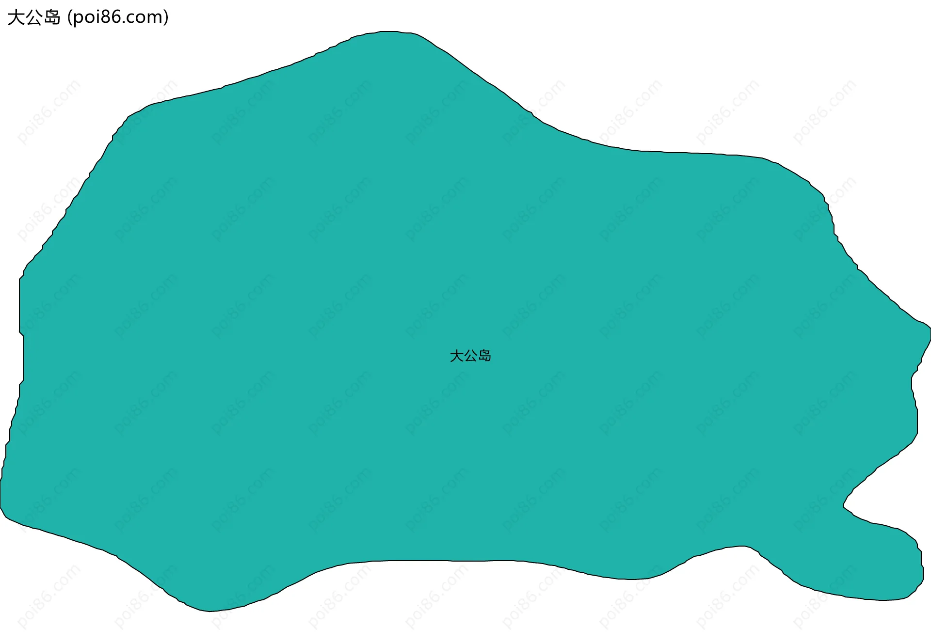 大公岛边界地图