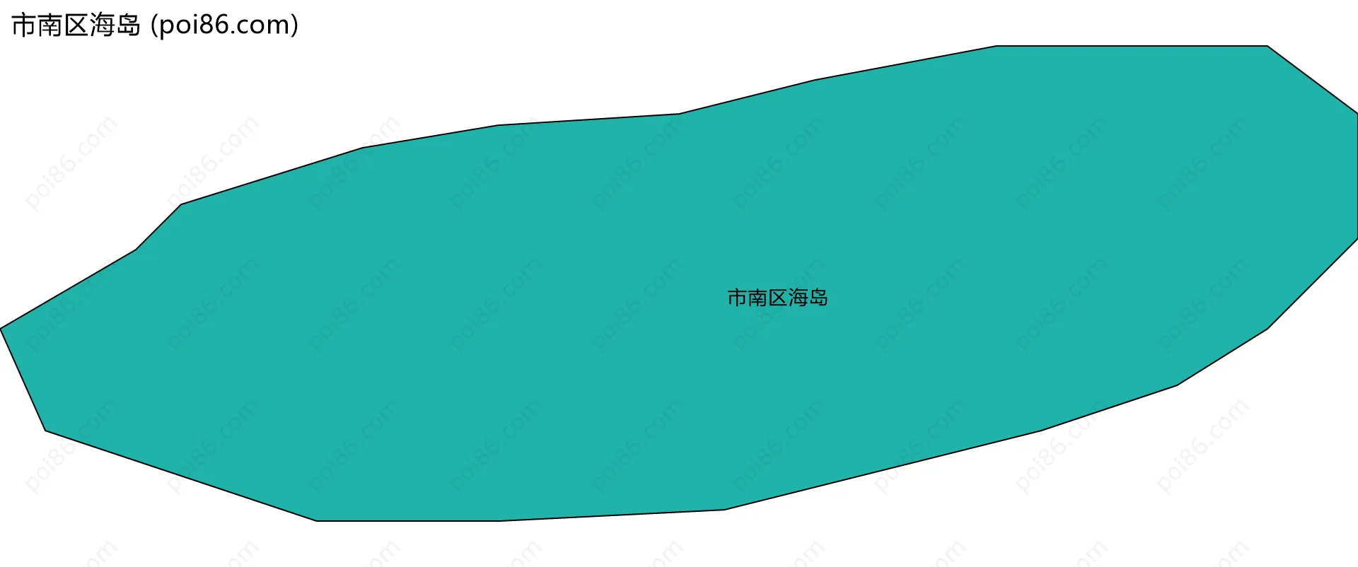 市南区海岛边界地图