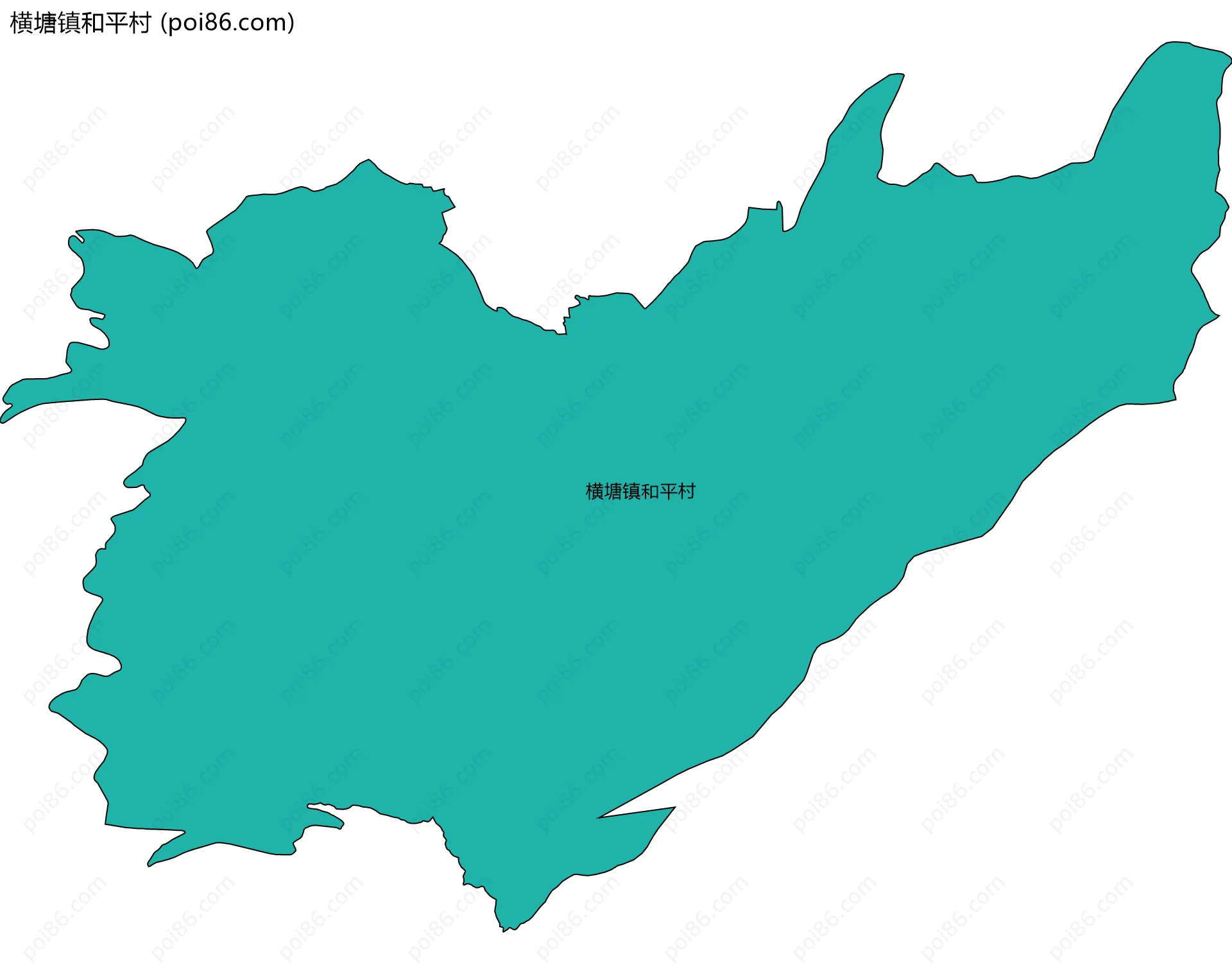 横塘镇和平村边界地图