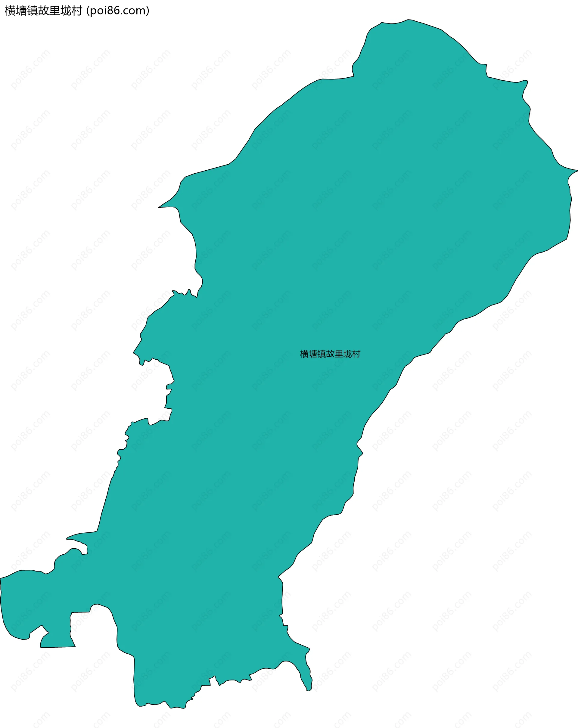 横塘镇故里垅村边界地图