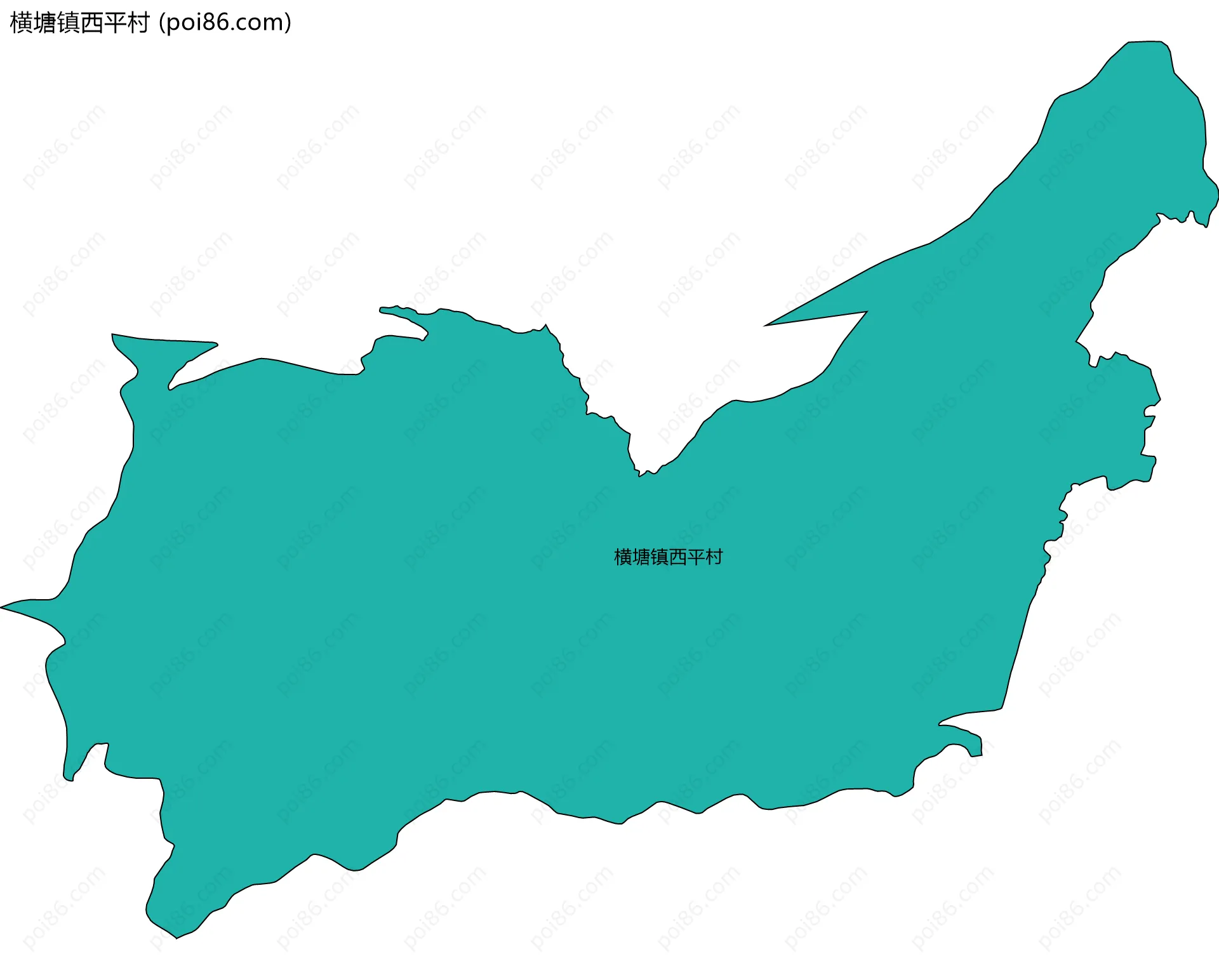 横塘镇西平村边界地图
