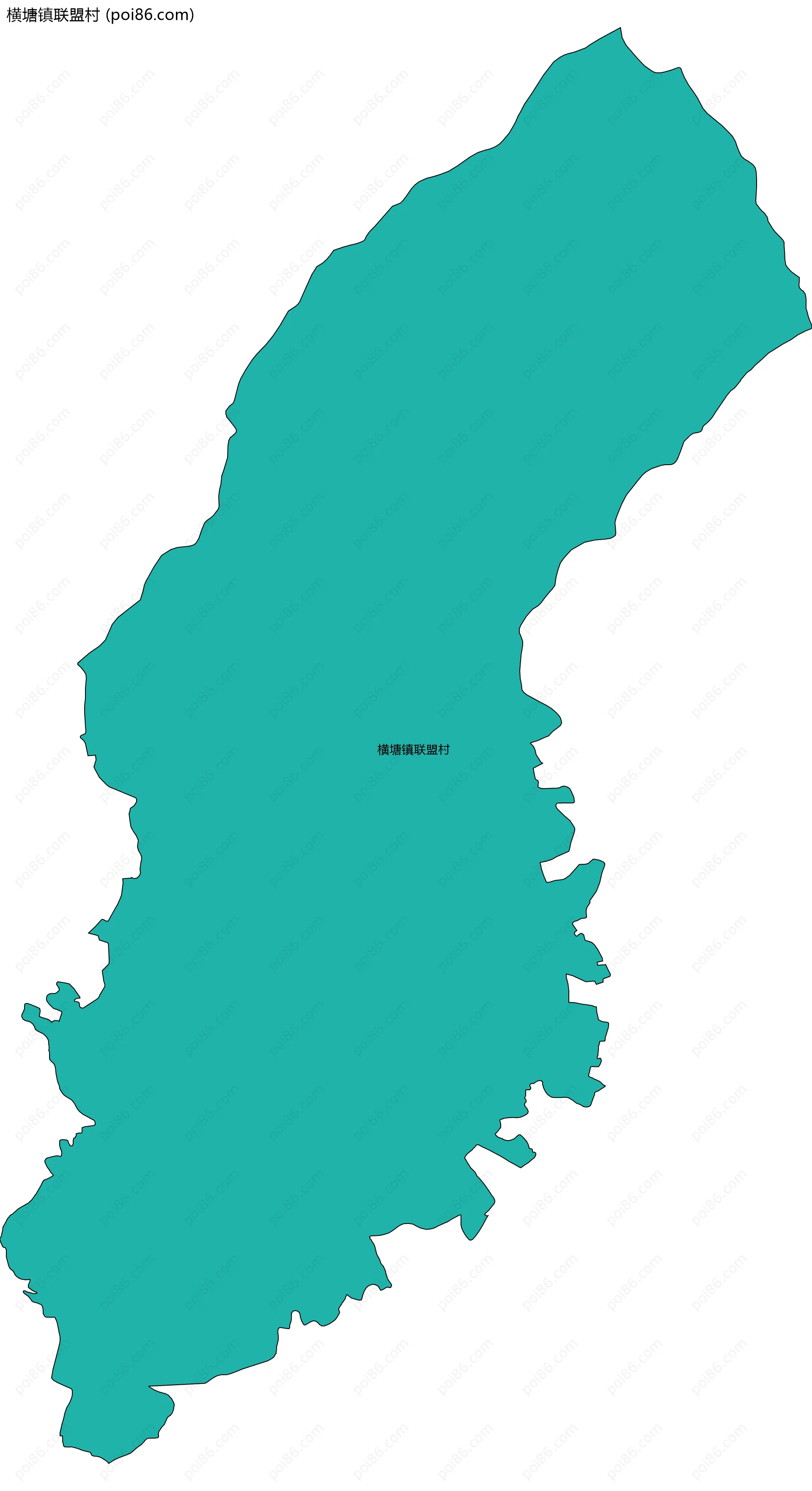 横塘镇联盟村边界地图