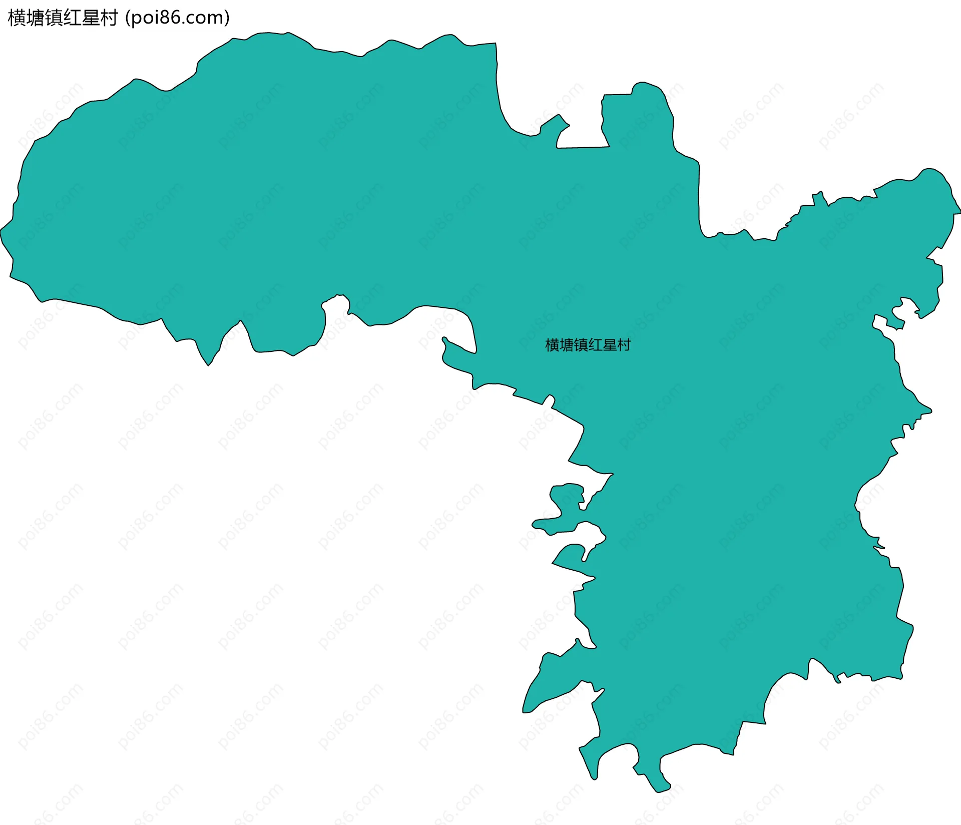 横塘镇红星村边界地图