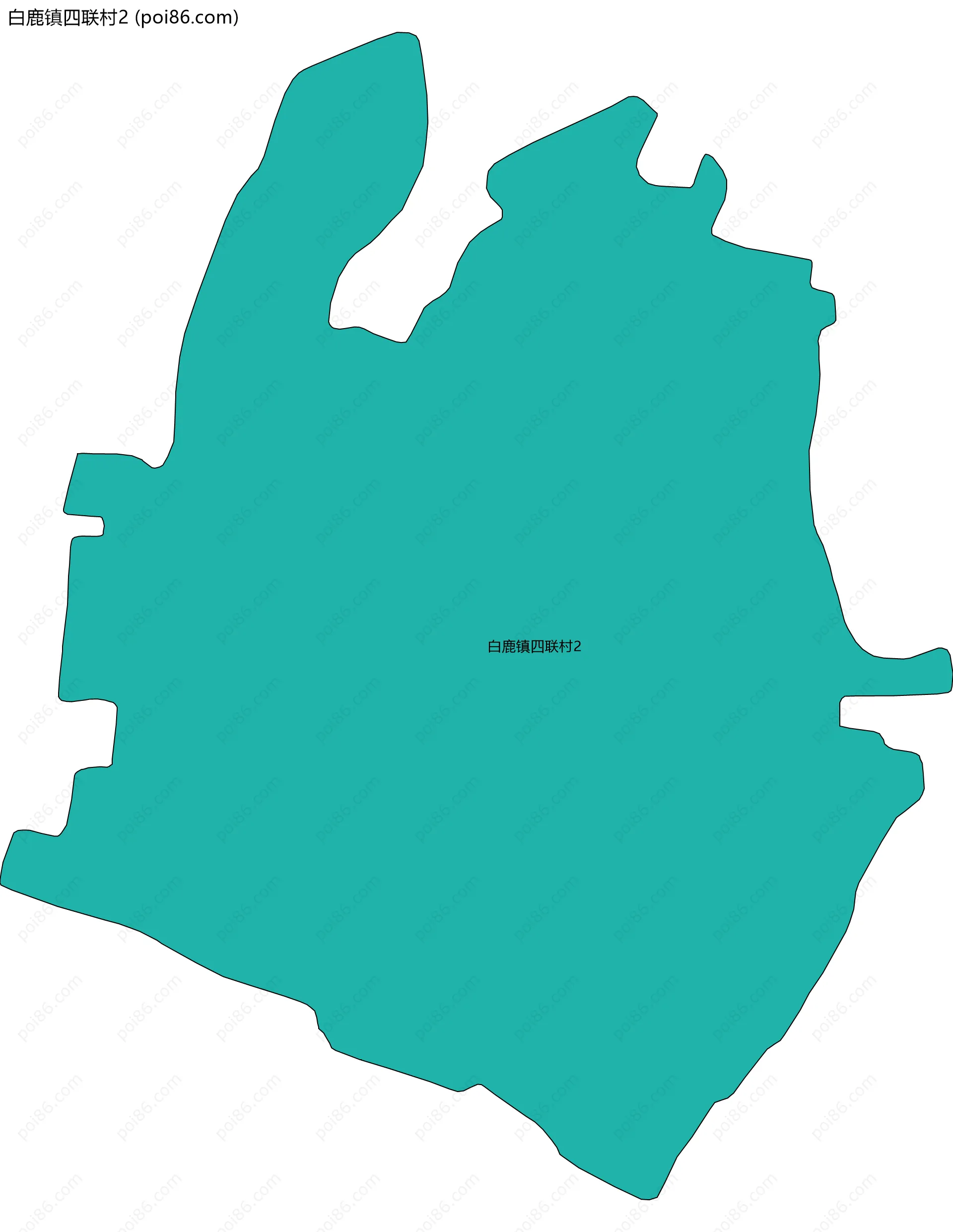 白鹿镇四联村2边界地图