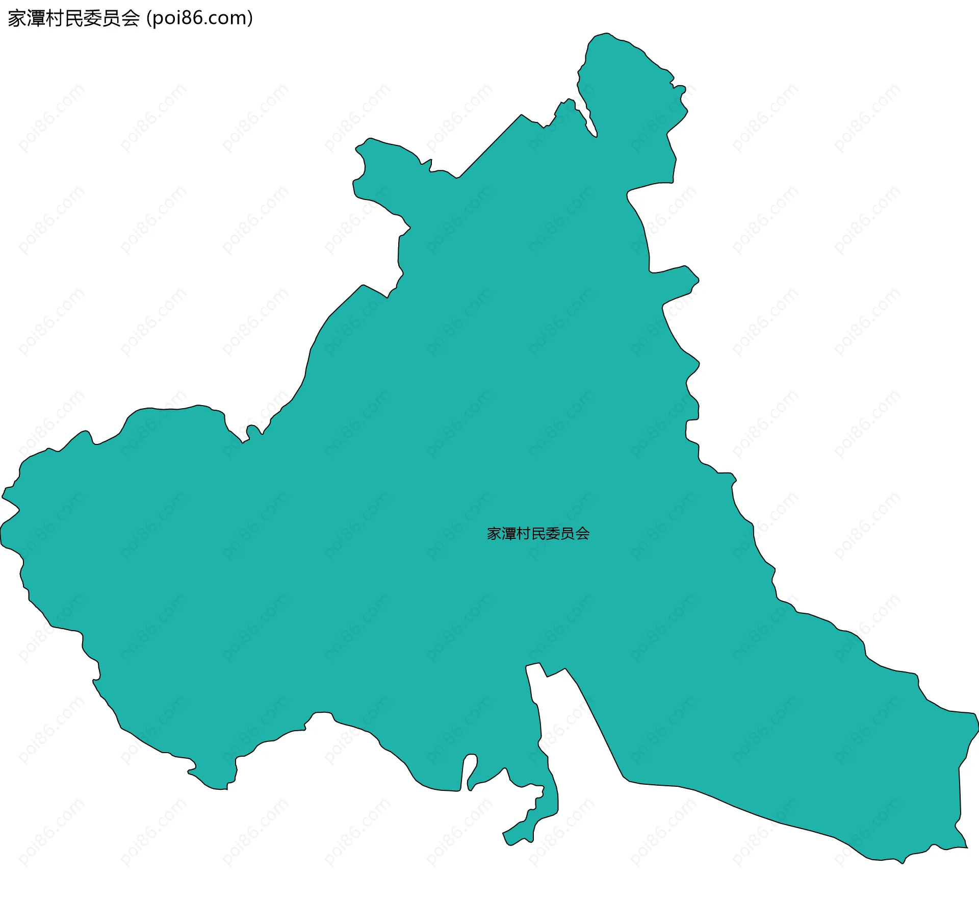 家潭村民委员会边界地图