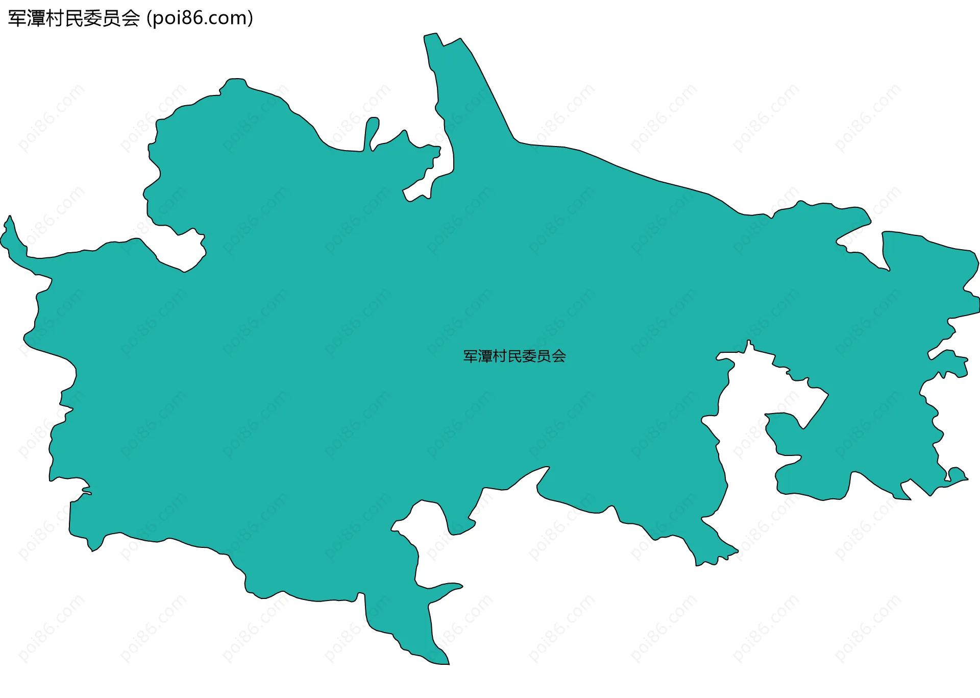 军潭村民委员会边界地图