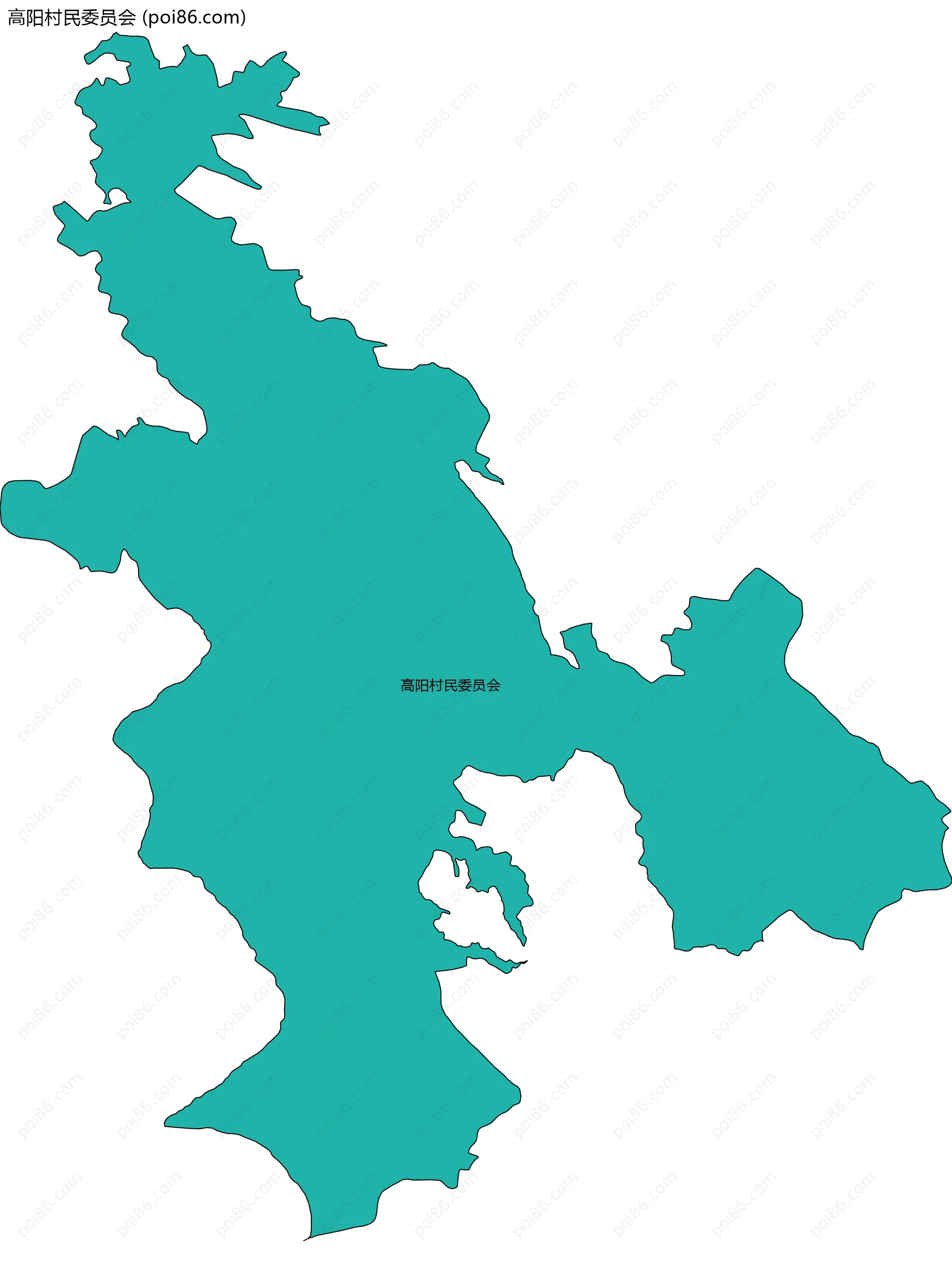 高阳村民委员会边界地图