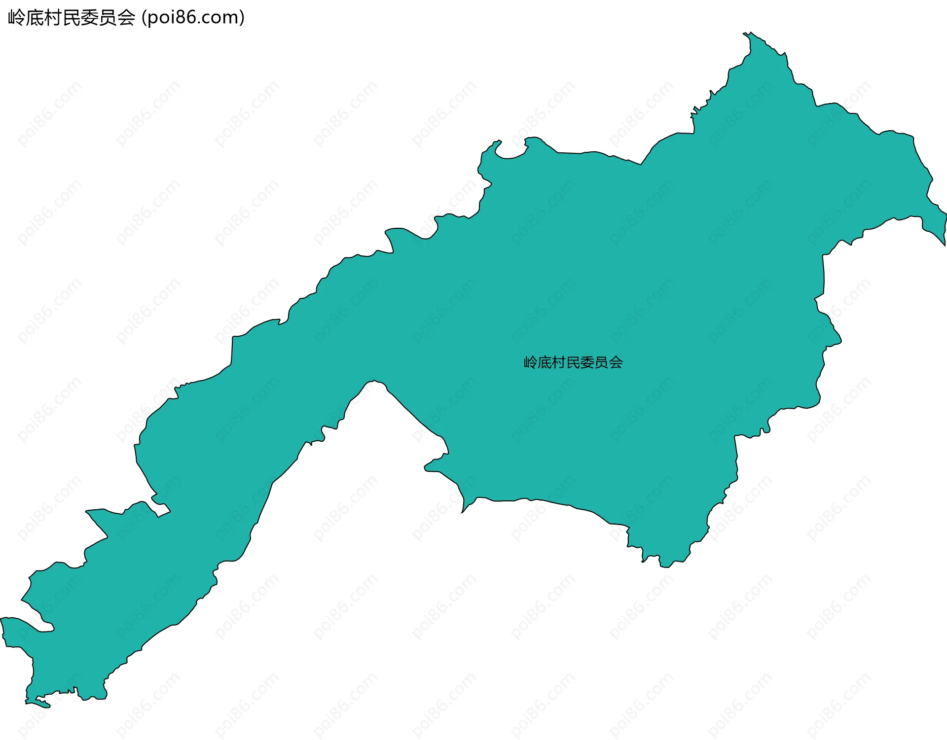 岭底村民委员会边界地图