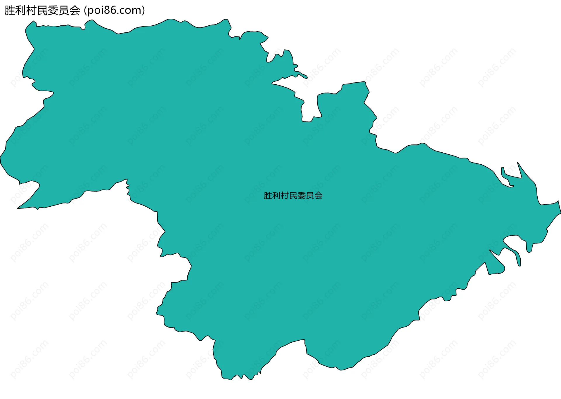 胜利村民委员会边界地图