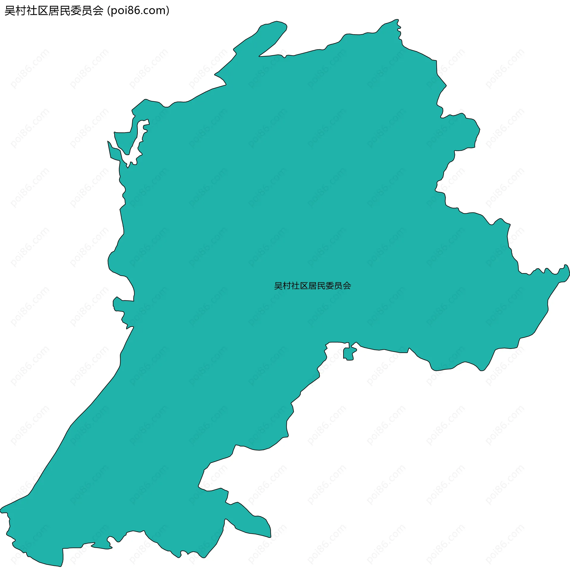 吴村社区居民委员会边界地图
