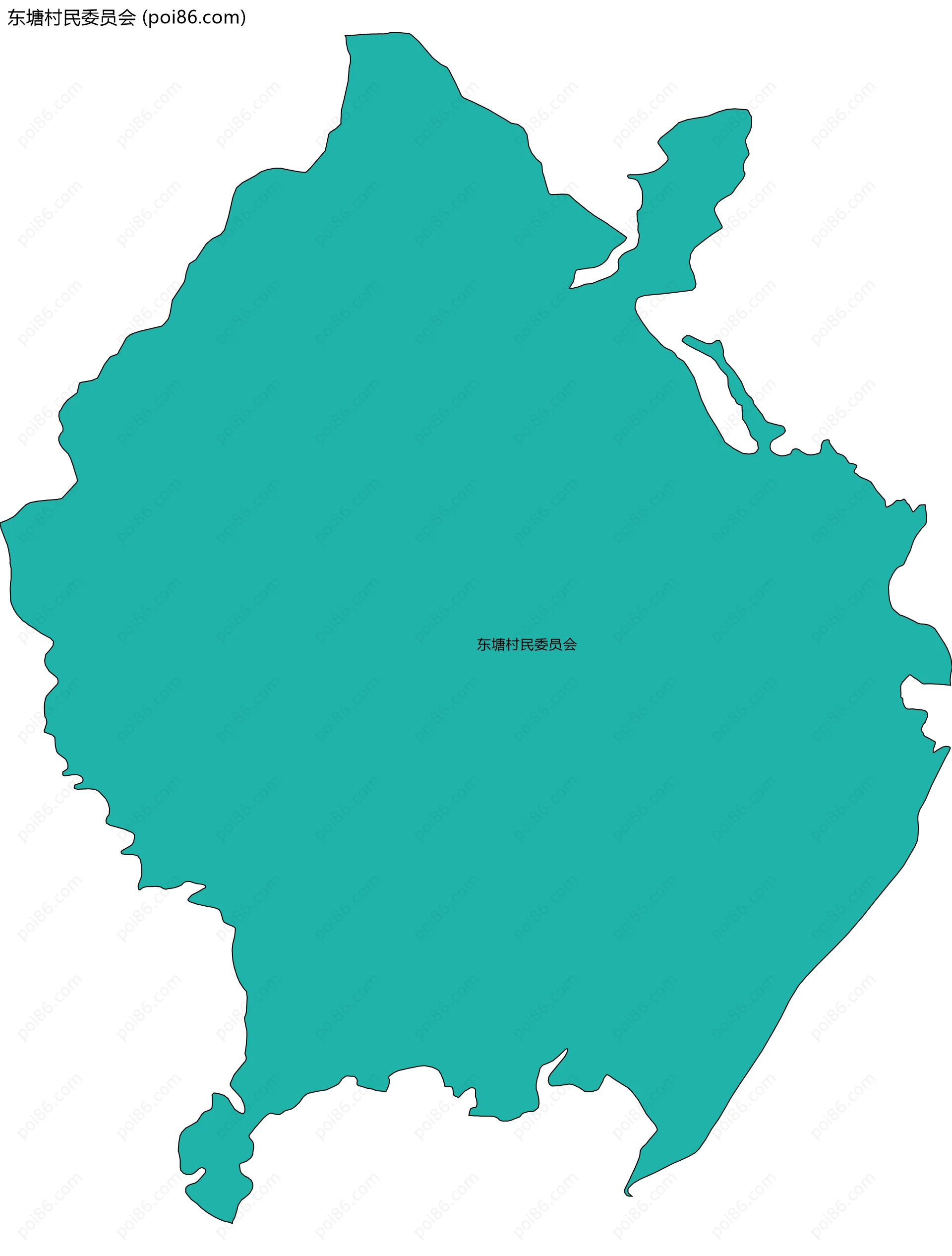 东塘村民委员会边界地图