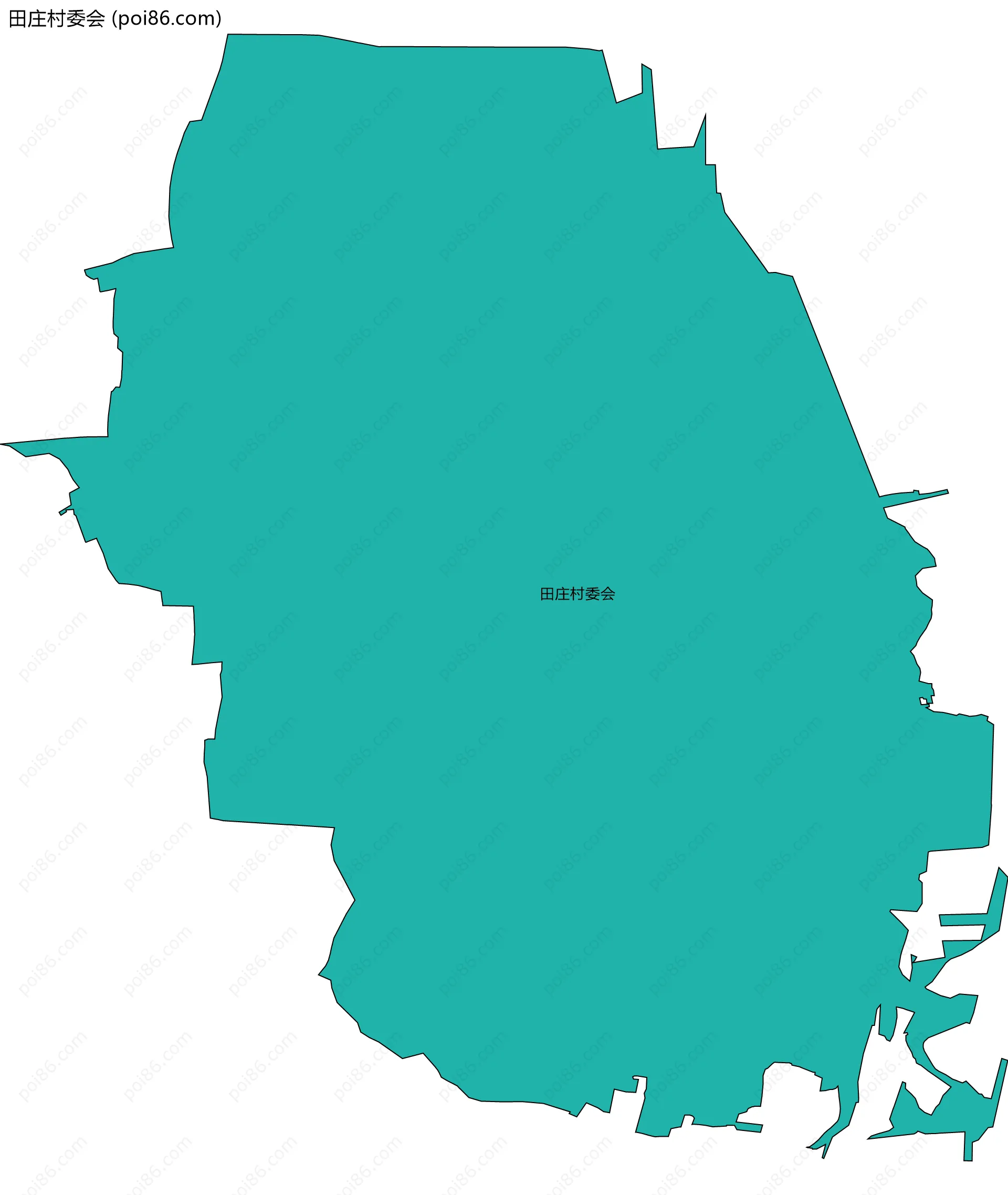 田庄村委会边界地图