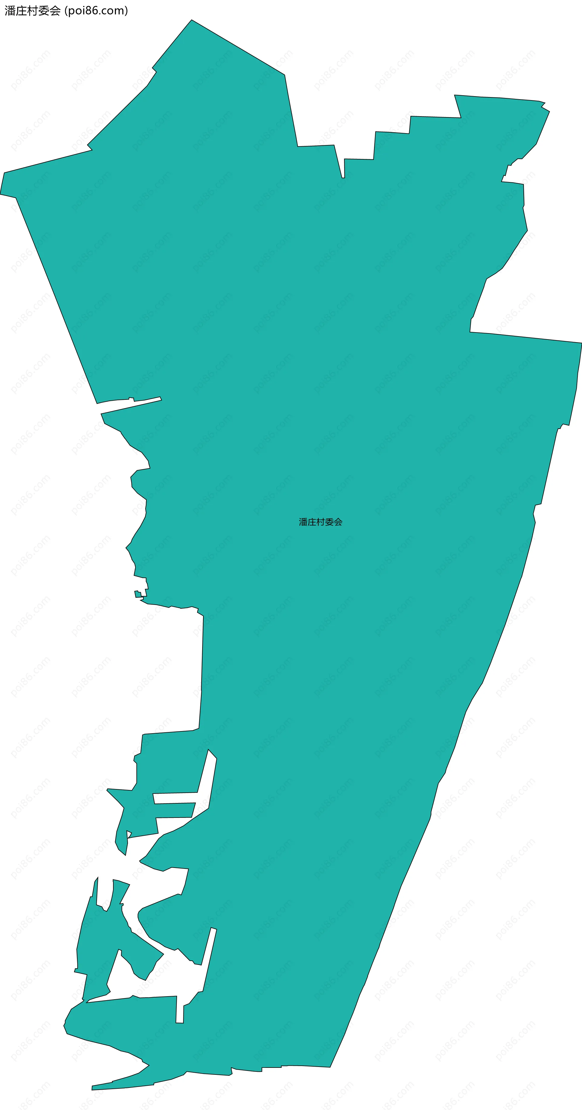 潘庄村委会边界地图