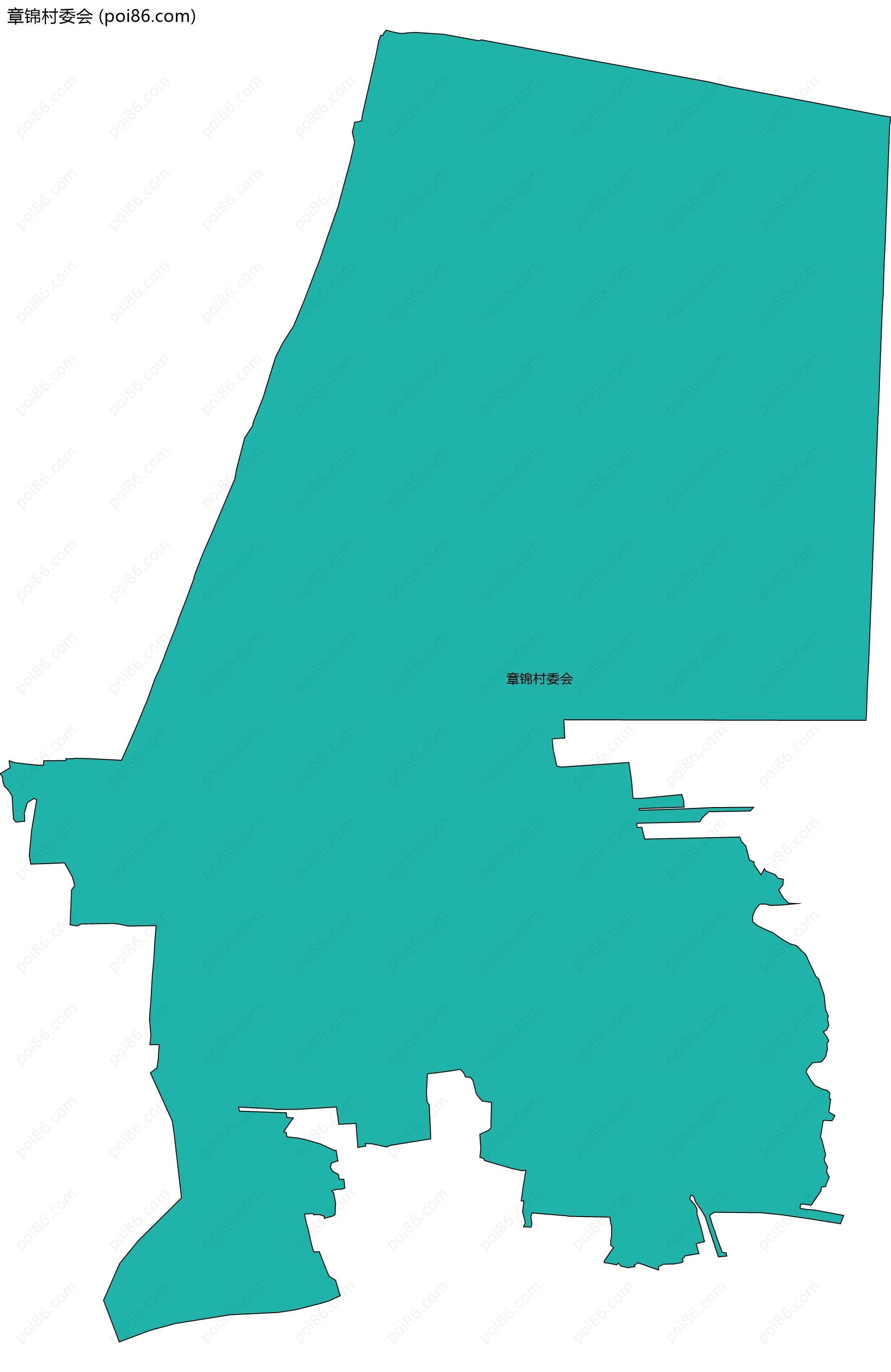 章锦村委会边界地图