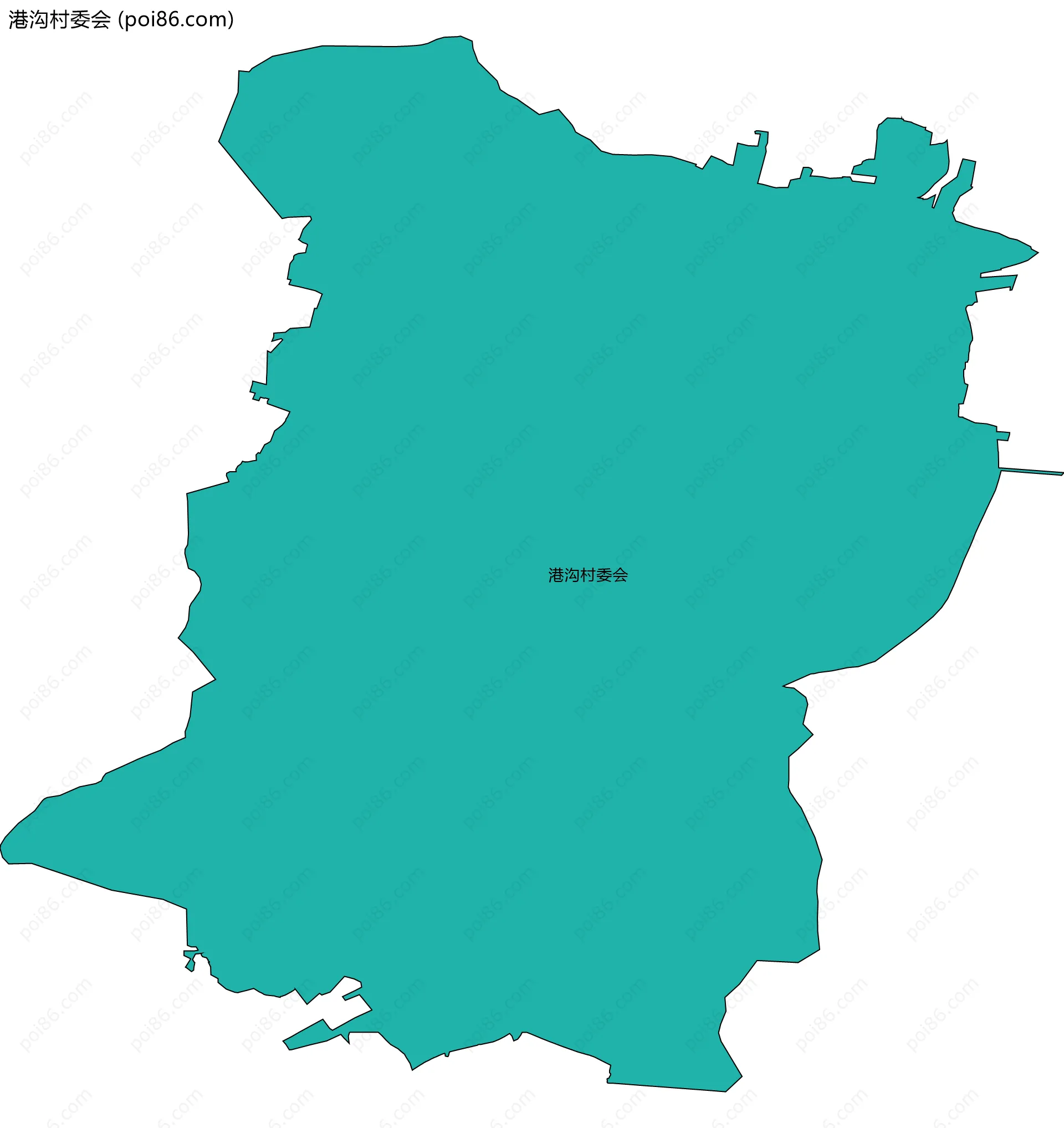 港沟村委会边界地图