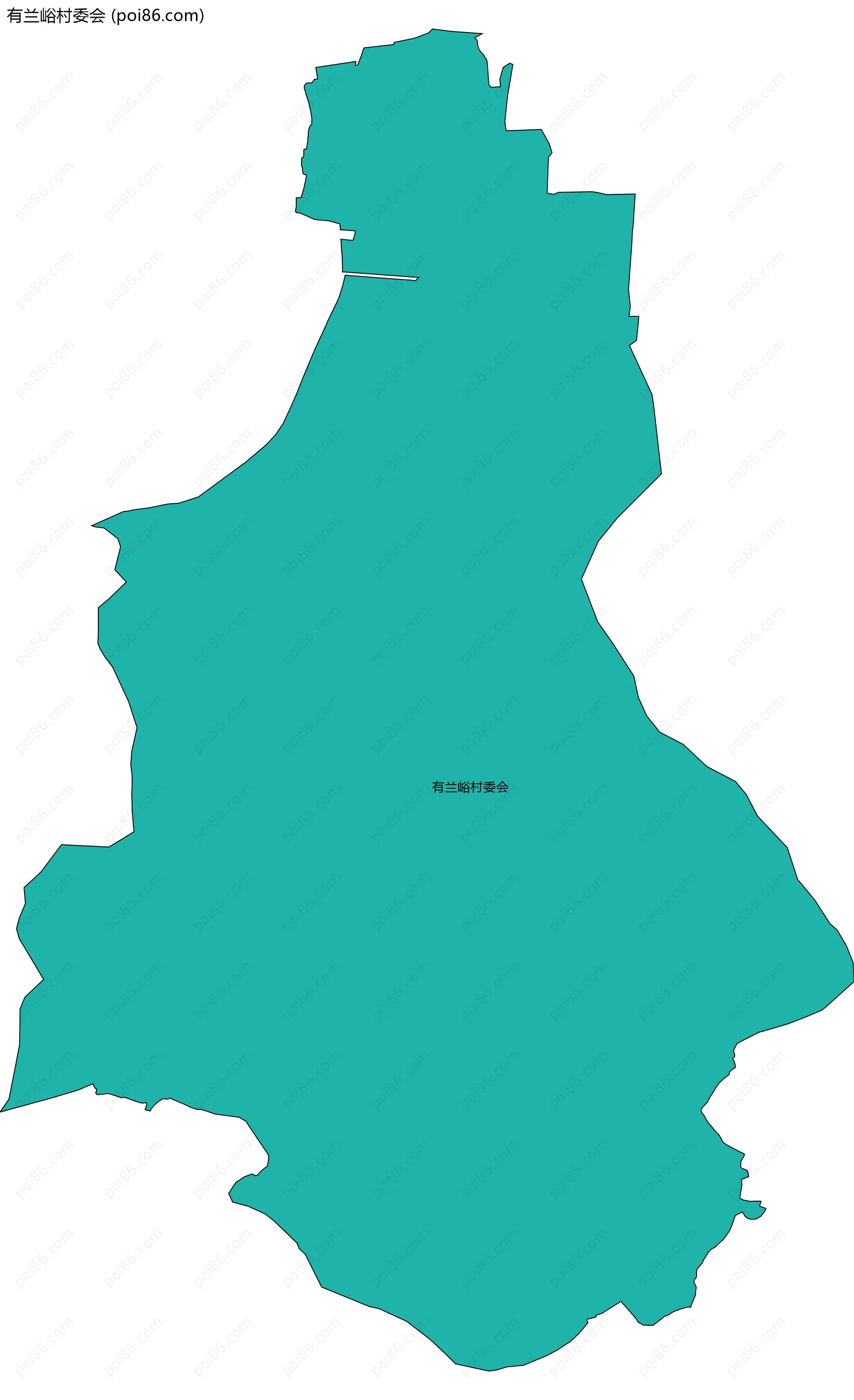 有兰峪村委会边界地图